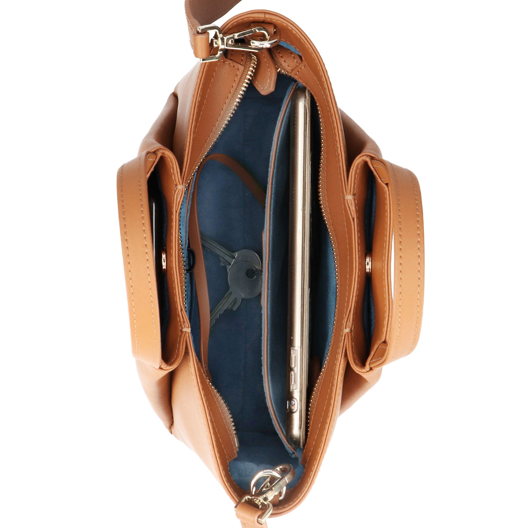 Mini Pyramid Cognac Bag Bags