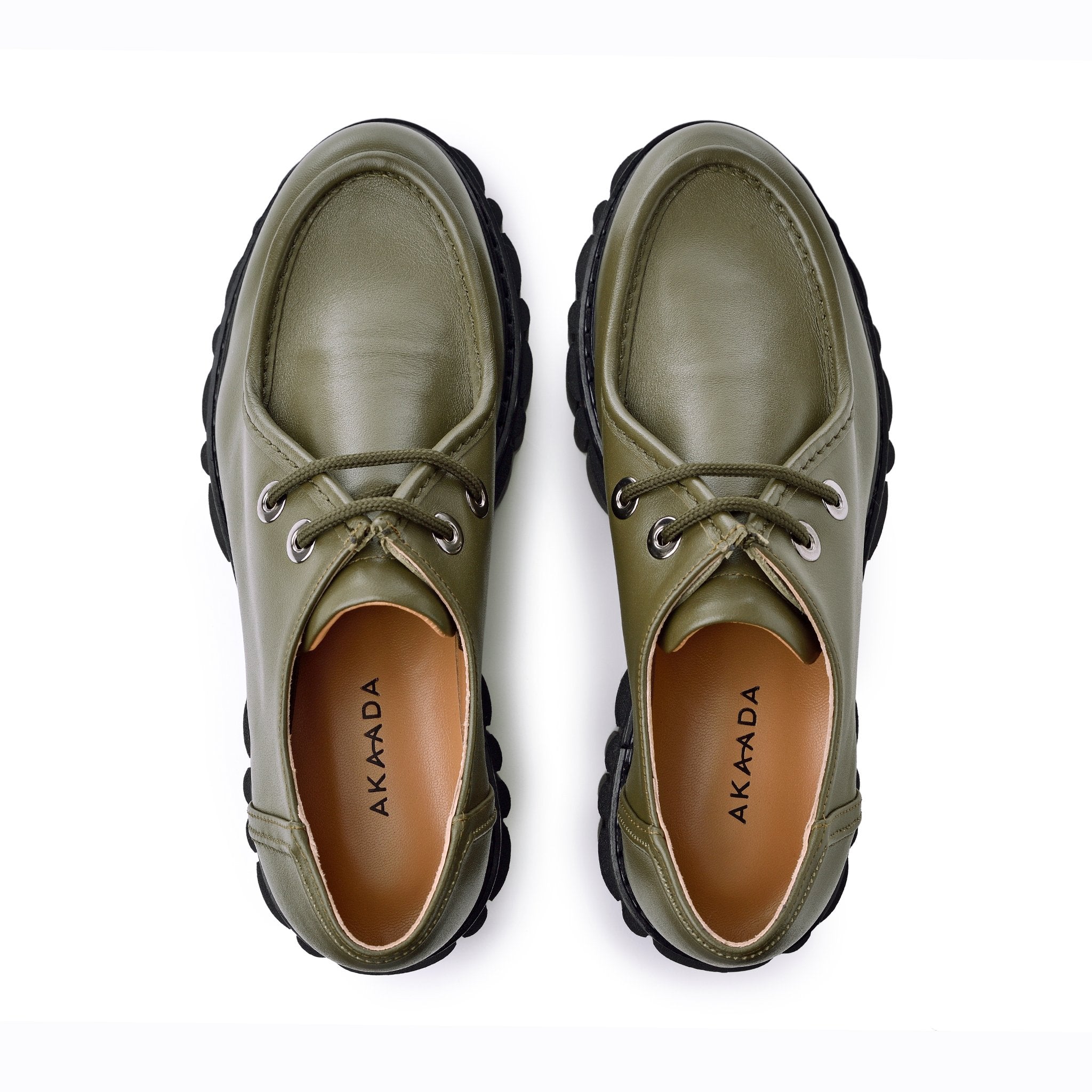Taka Olive Lace-up Chunky Loafers 2202-02 - 02Taka Olive Lace-up Chunky Loafers 2202-02 - 08