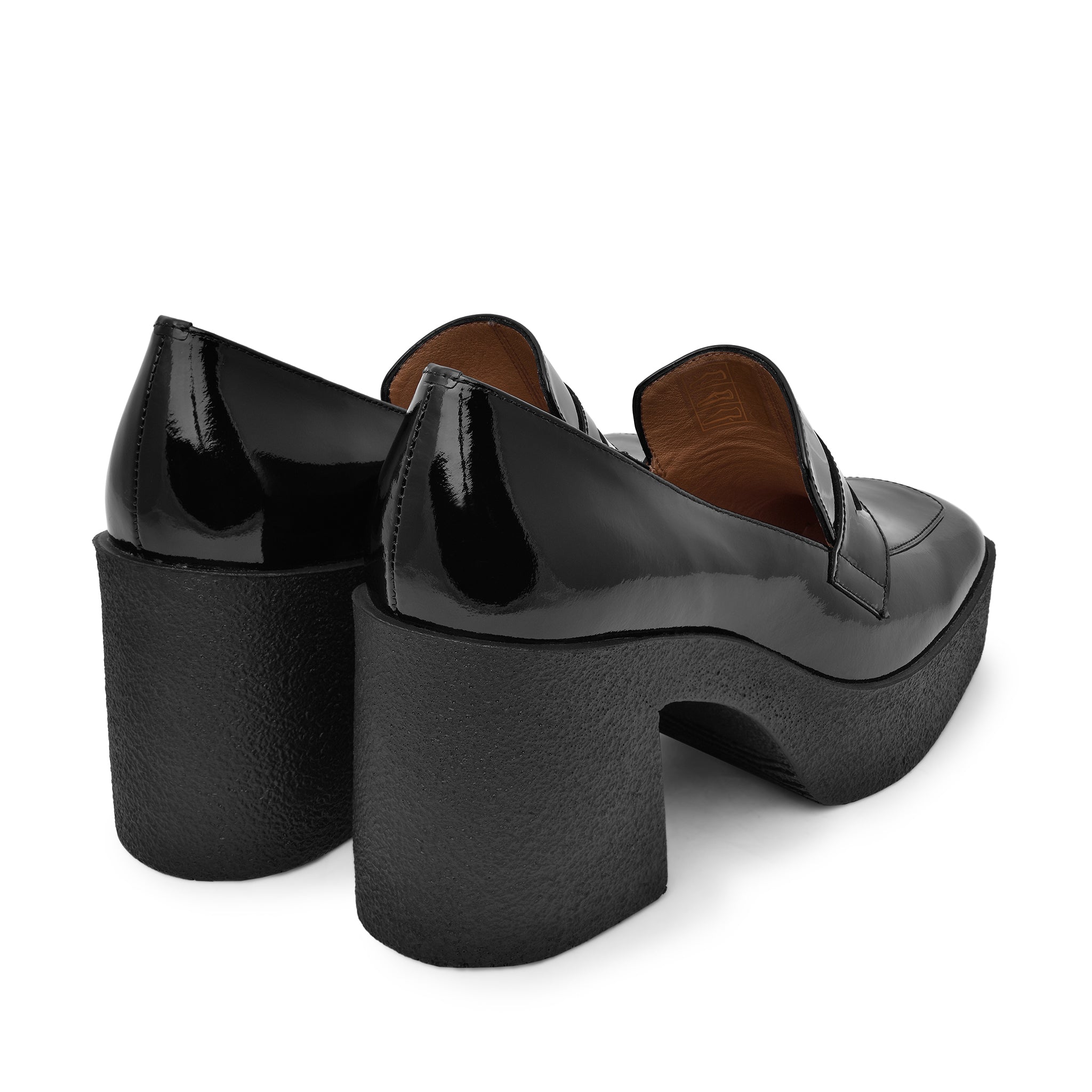 Yoko Black Patent Leather Chunky Loafers 21031-01-02 - 6