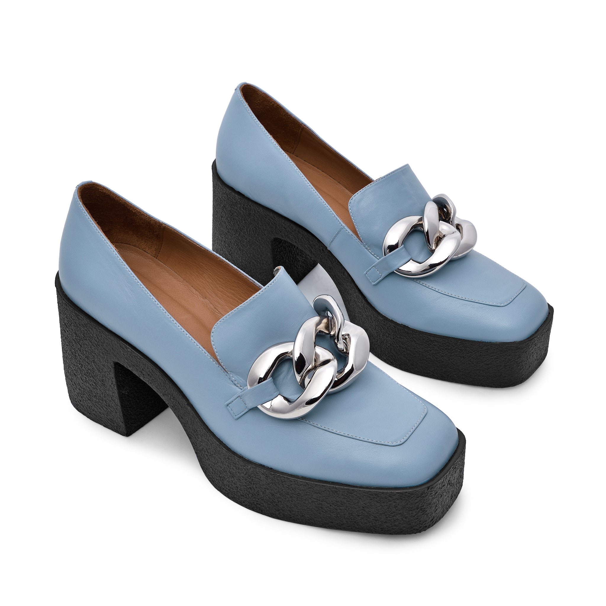 Yo Sky Blue Chunky Loafers 21031-02-04 - 3