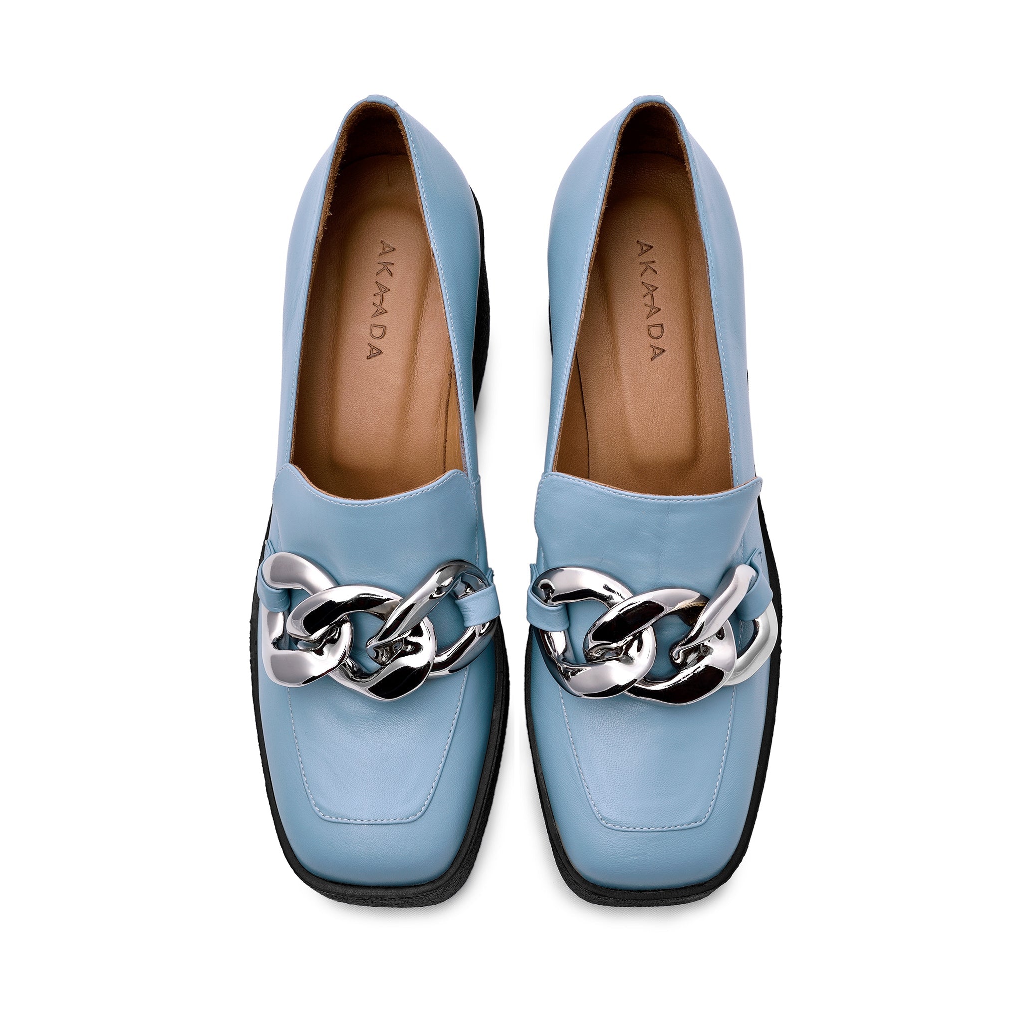 Yo Sky Blue Chunky Loafers 21031-02-04 - 4