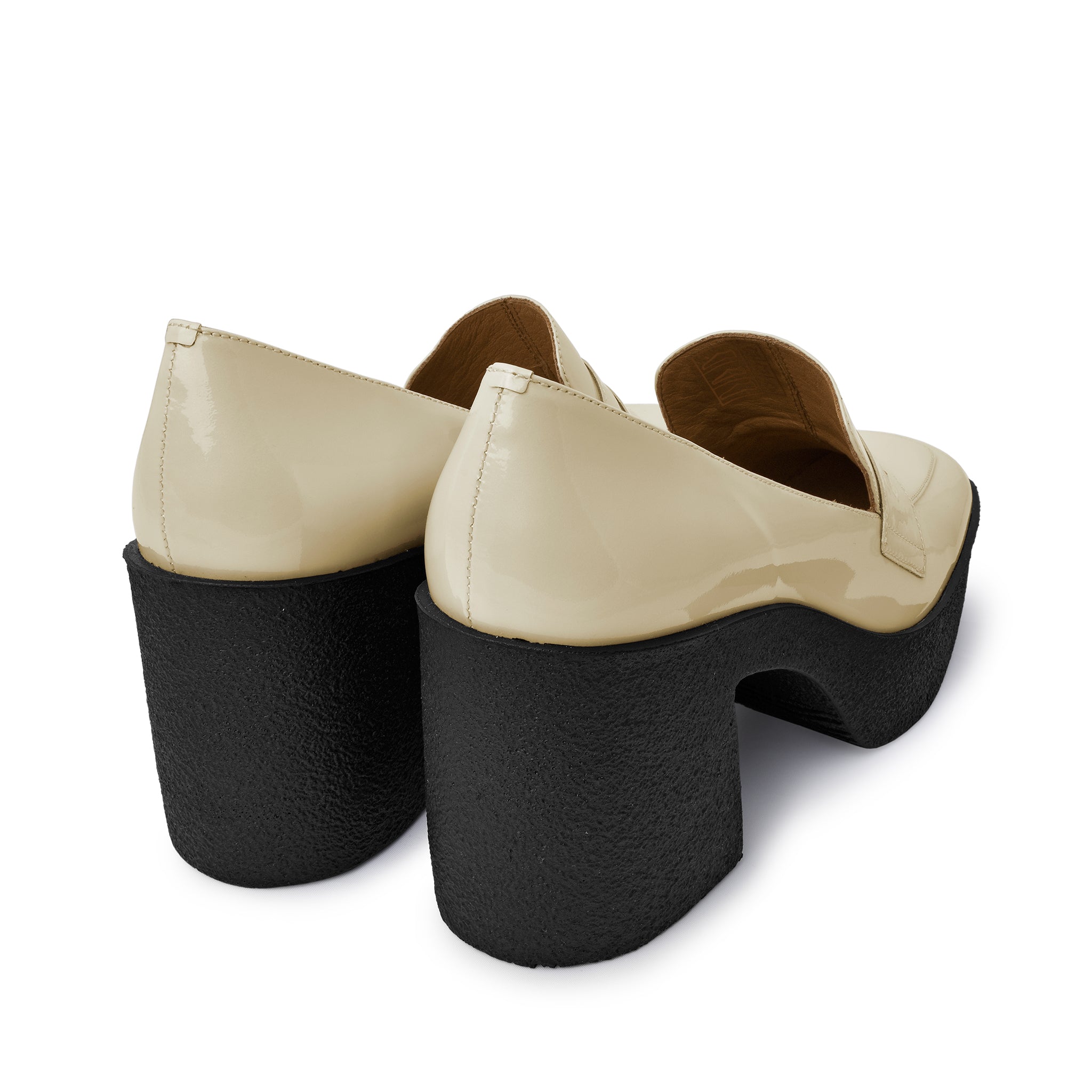 Yoko Cream Patent Leather Chunky Loafers 21031-01-03 -10