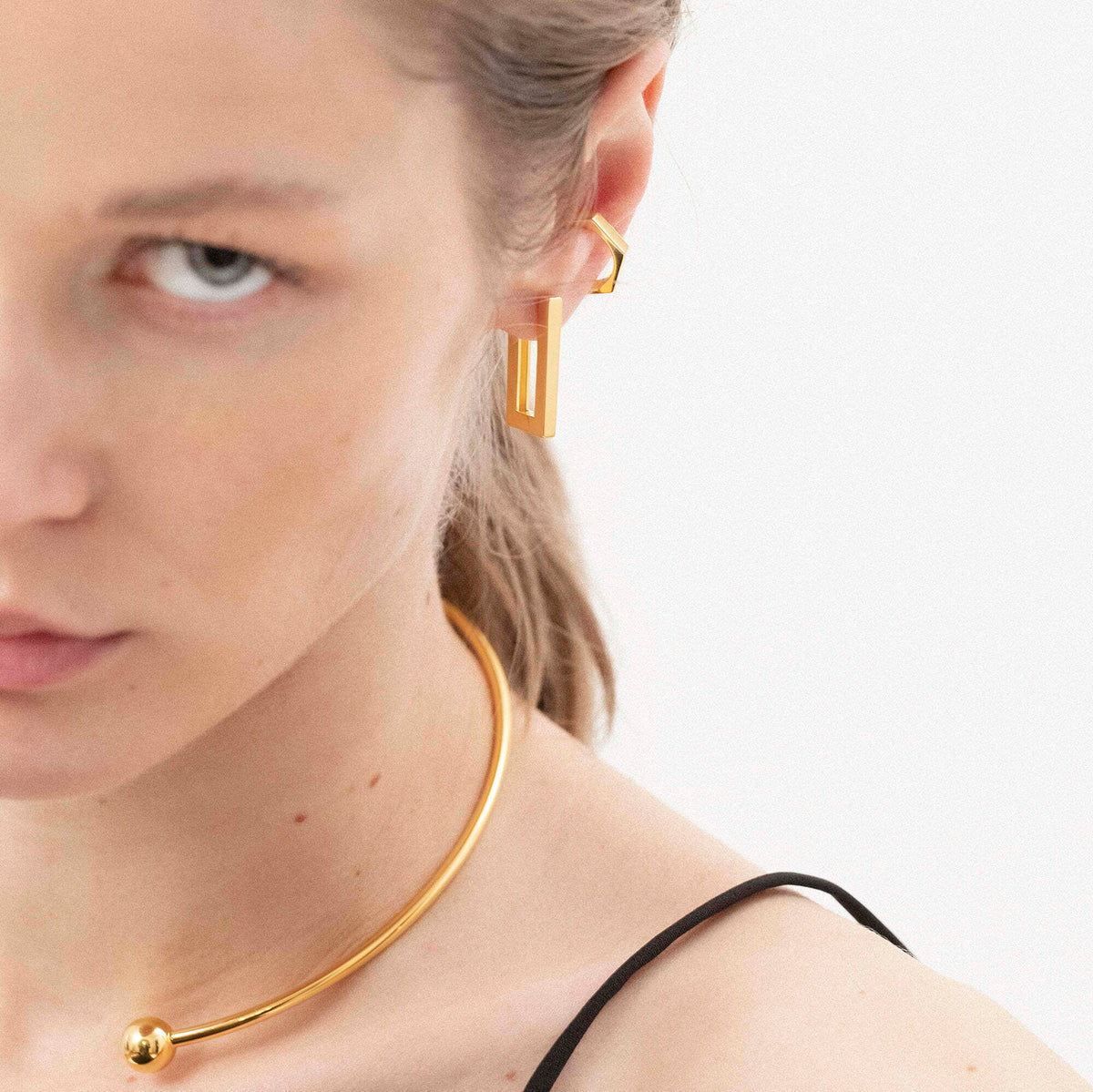 Modernist Earrings • 18K Gold Vermeil