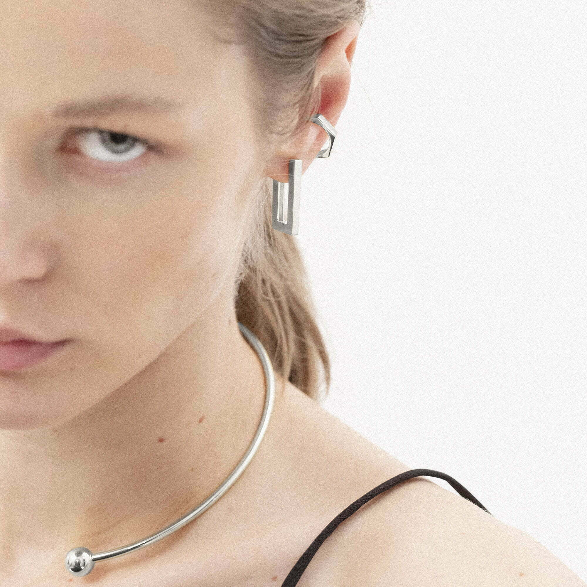 Modernist Earrings • Sterling Silver