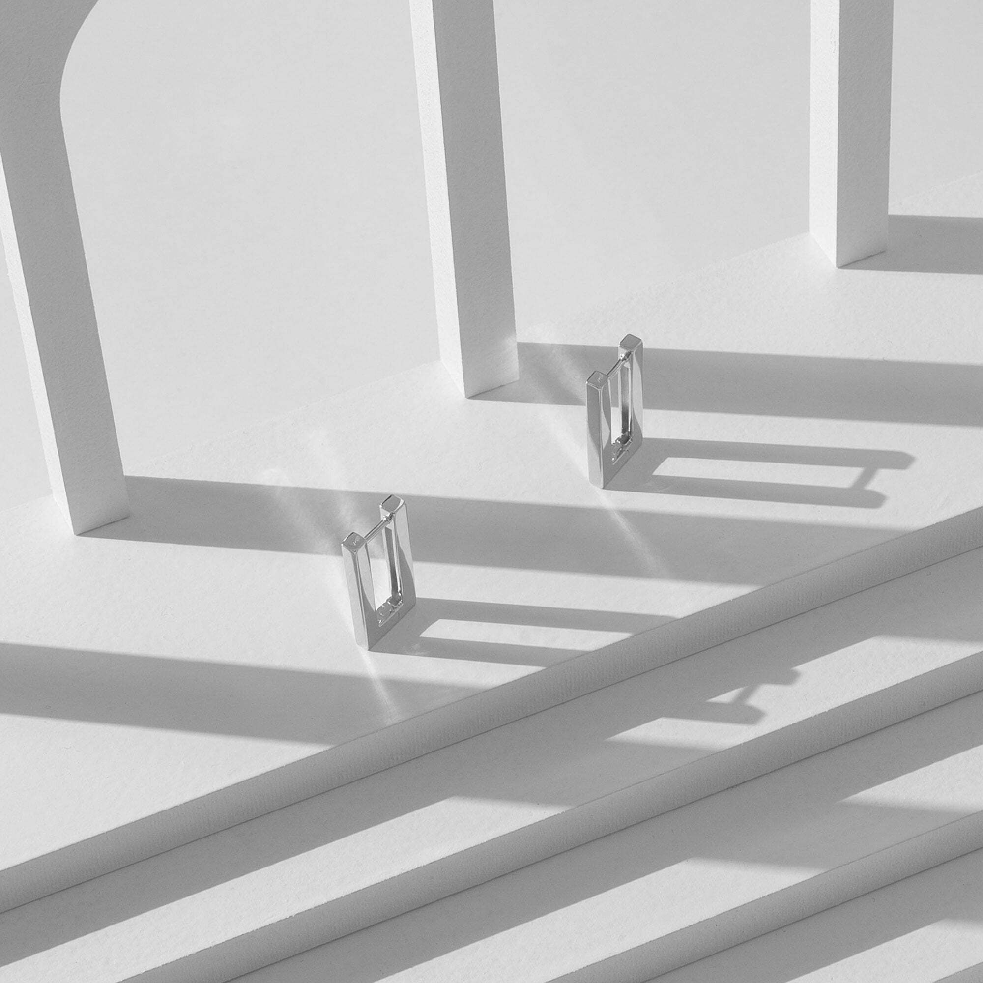 Modernist Earrings • Sterling Silver