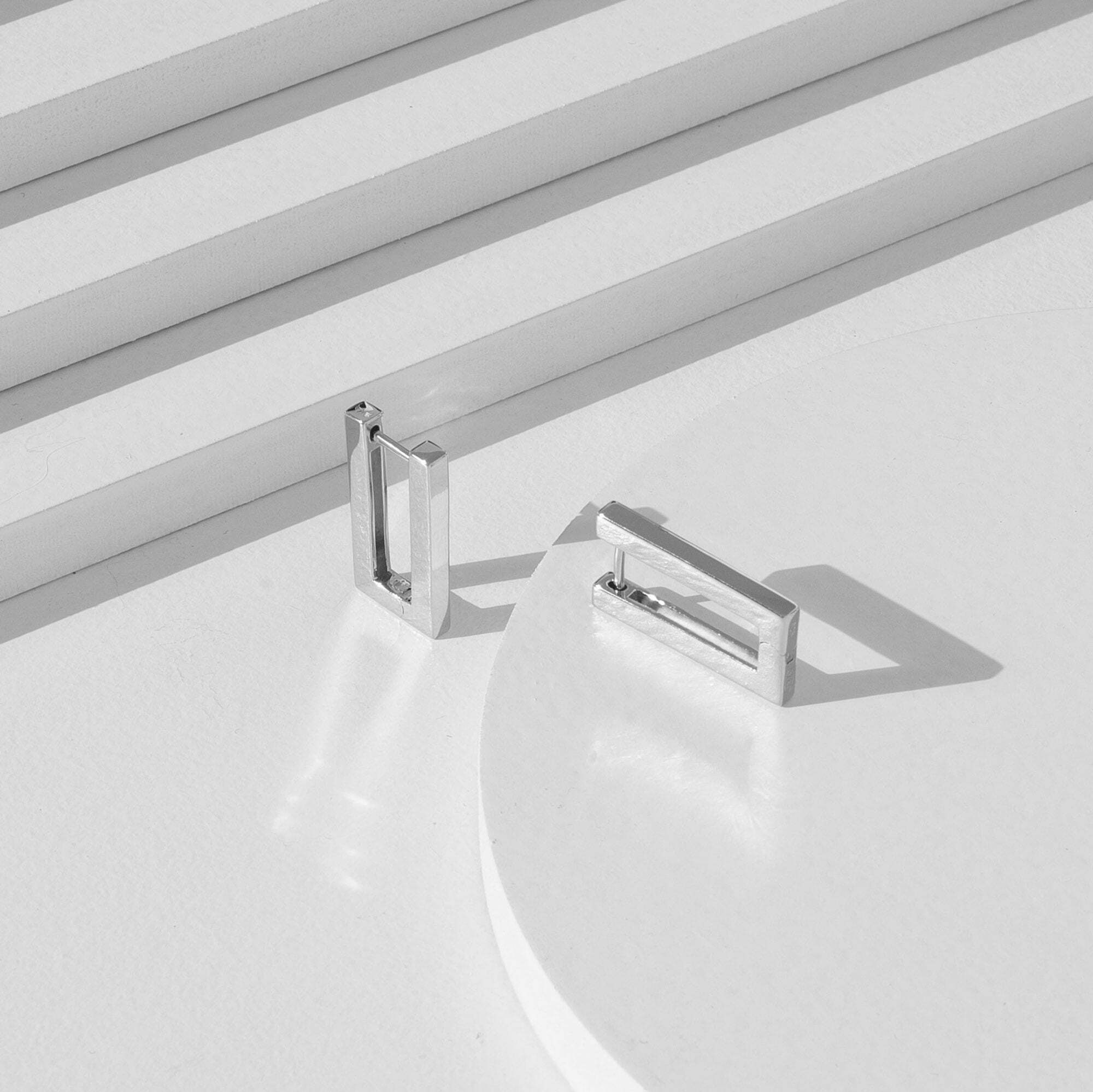 Modernist Earrings • Sterling Silver