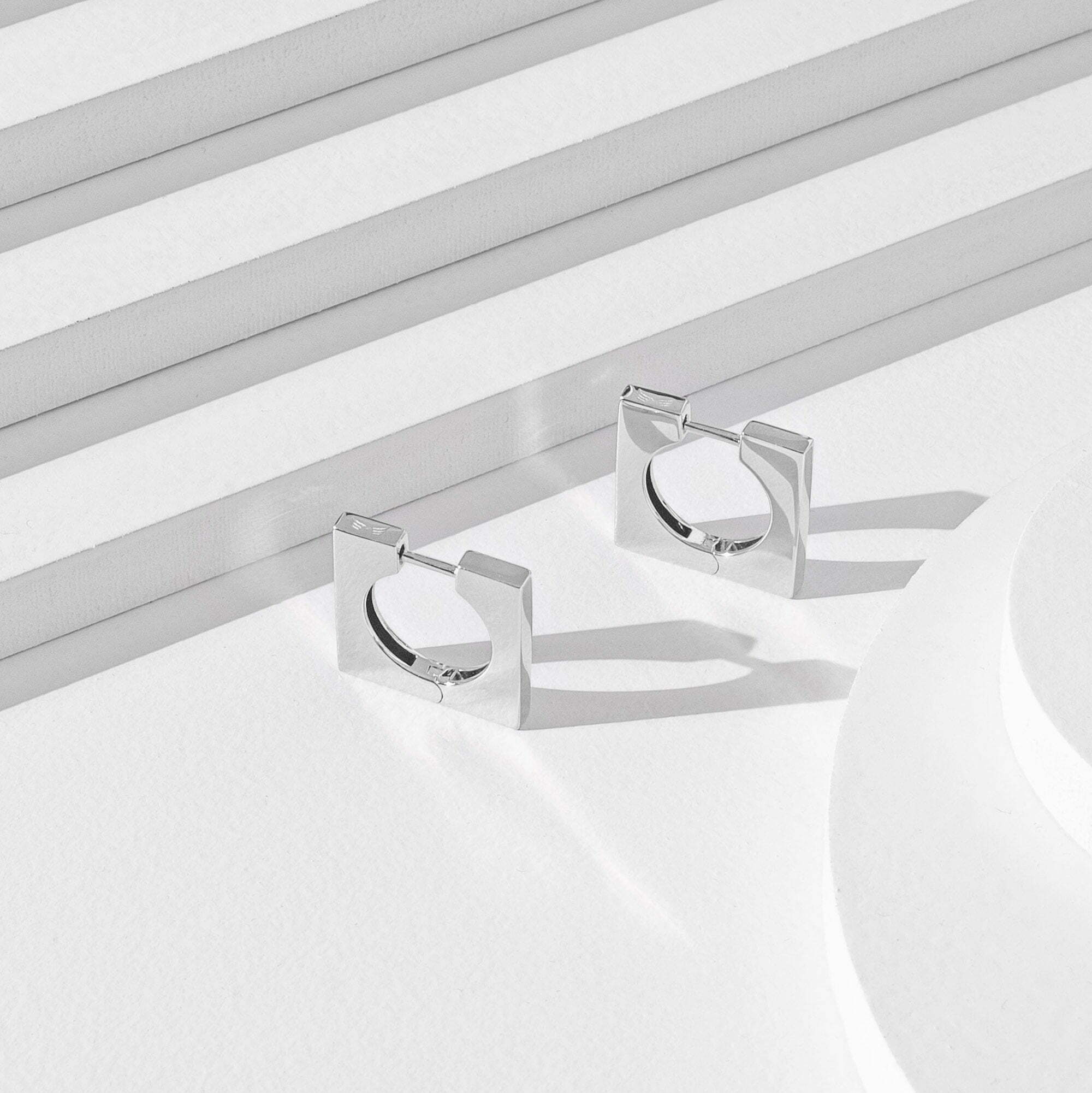 Square Earrings • Sterling Silver