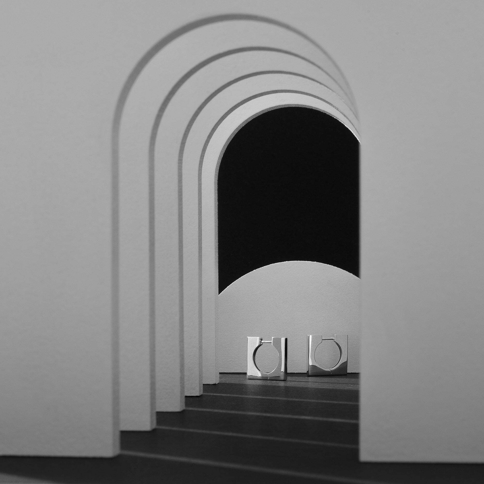 Square Earrings • Sterling Silver