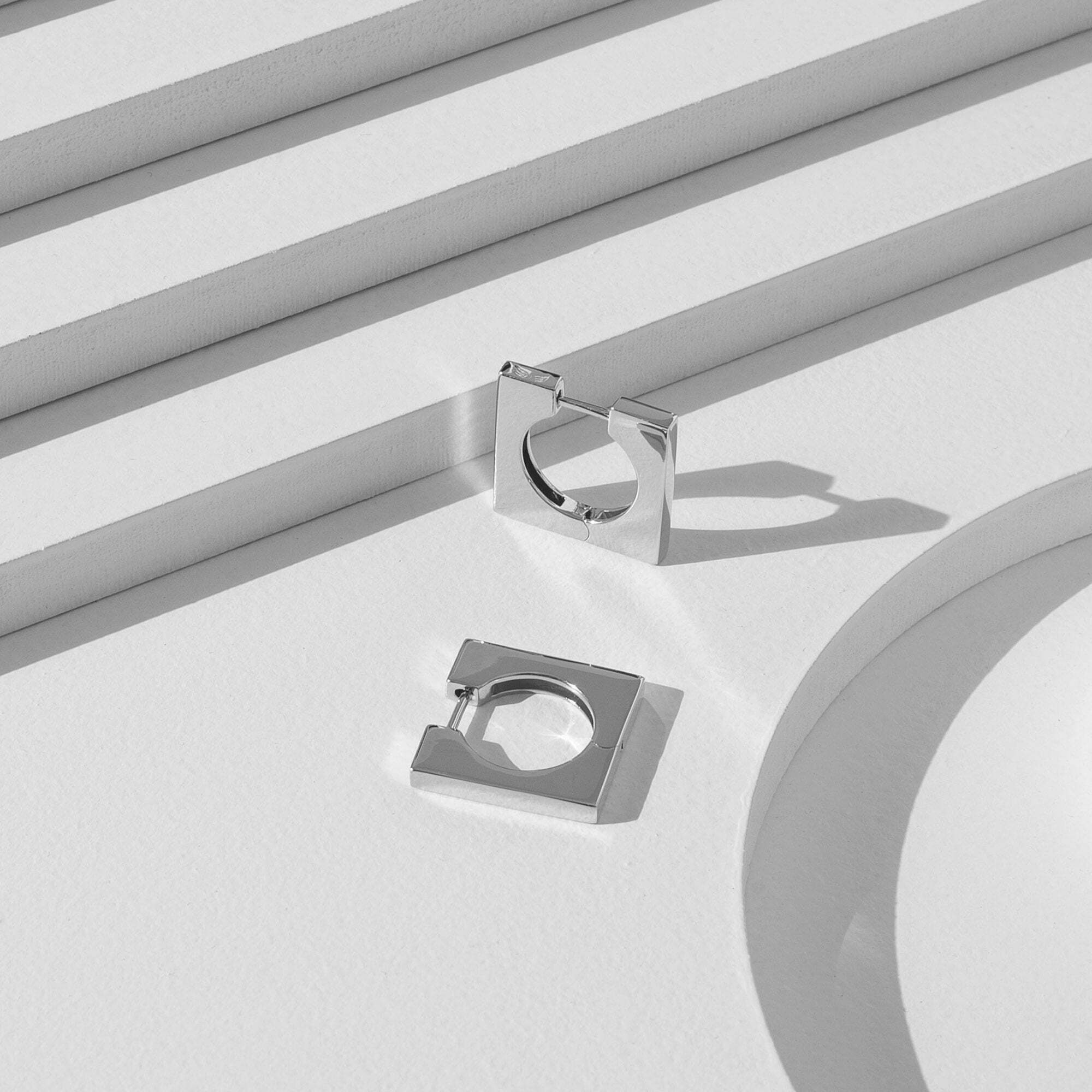 Square Earrings • Sterling Silver