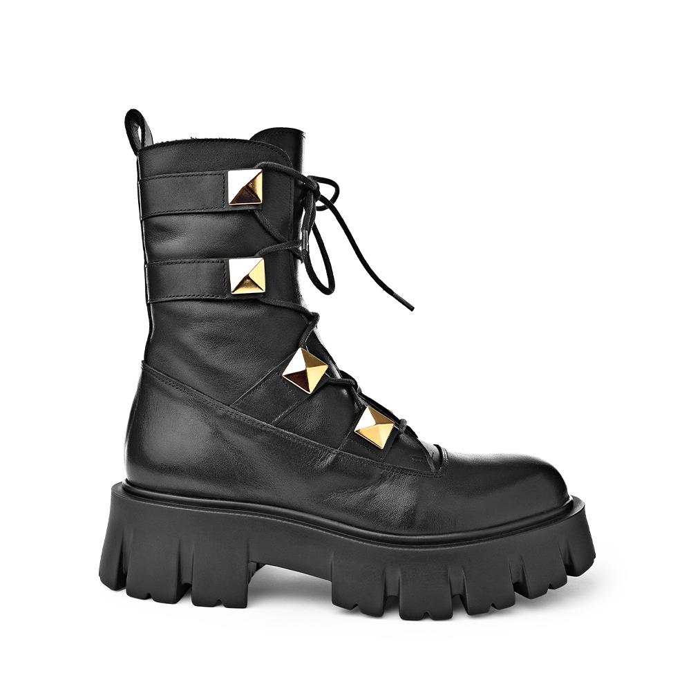 Mako Pyramid Studs Combat Boots D1356 - 1