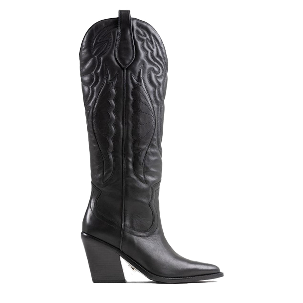 New Kole Black High Western Boots 14177-E-01 - 1