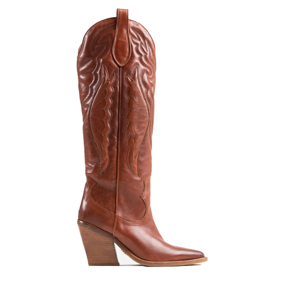 New Kole Caramel High Western Boots 14177-J-27- 1