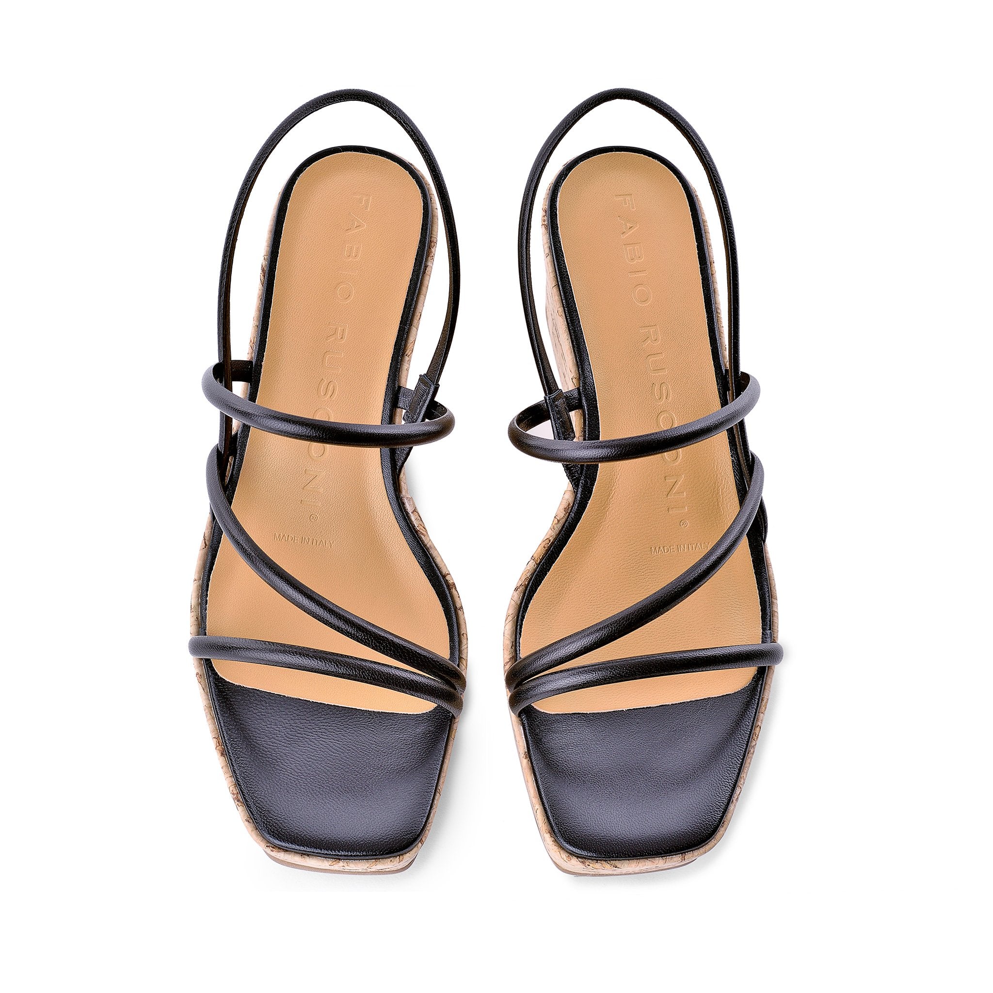 Effe Black Cork Platform Sandals 1183BLACK - 8