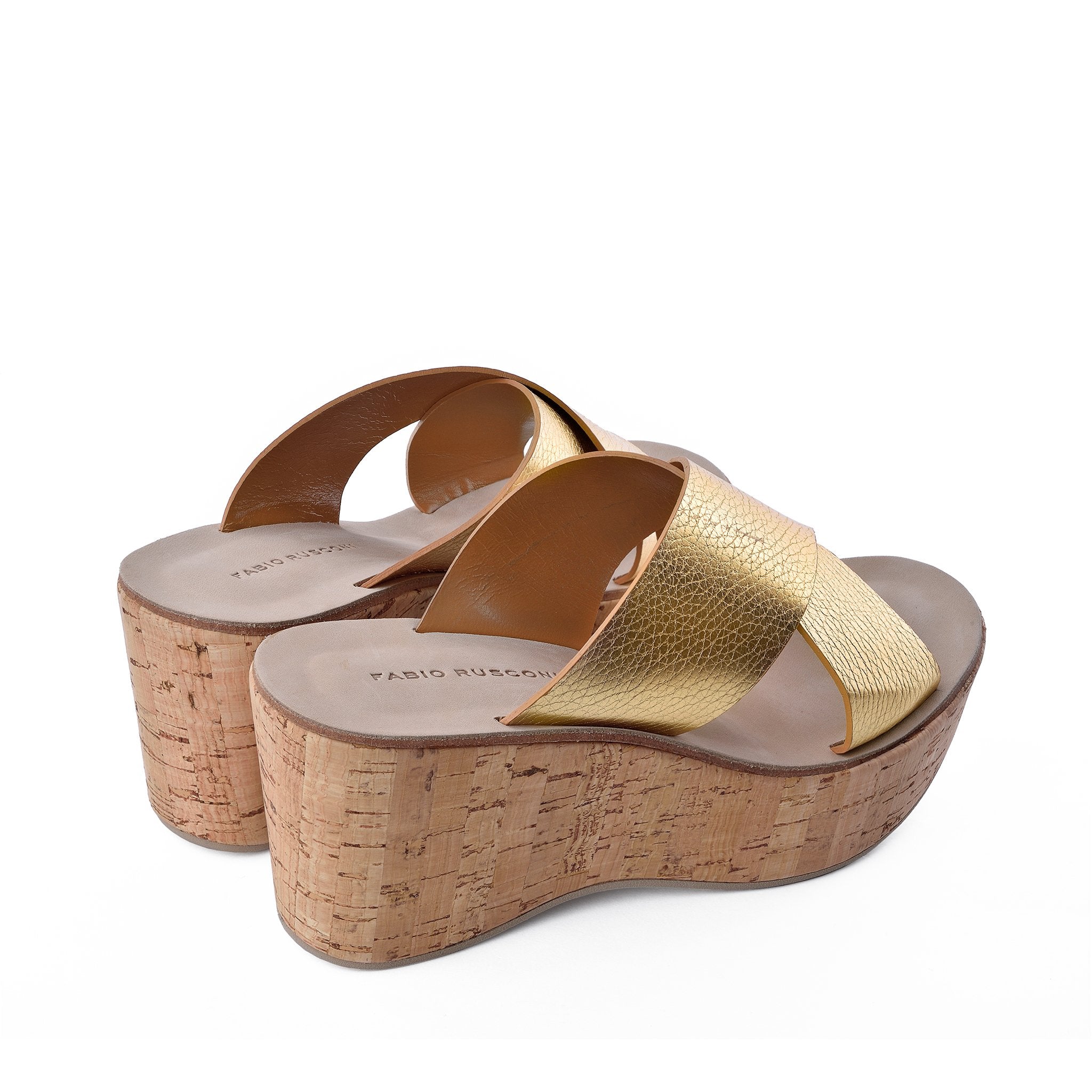 Dora Gold Cork Platform Sandals 318F - 7