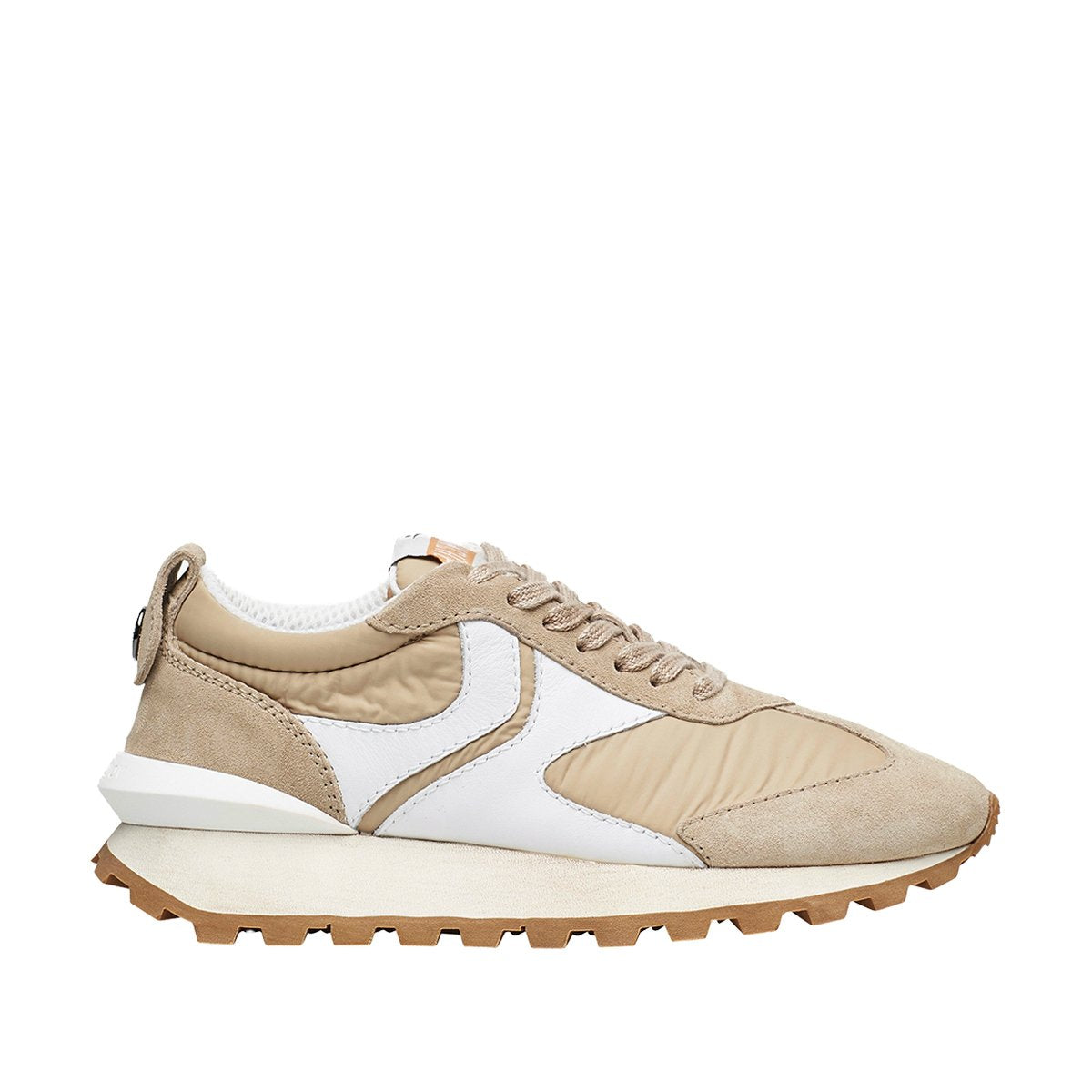 VOILE BLANCHE QWARK WOMAN BEIGE CHUNKY SNEAKERS
