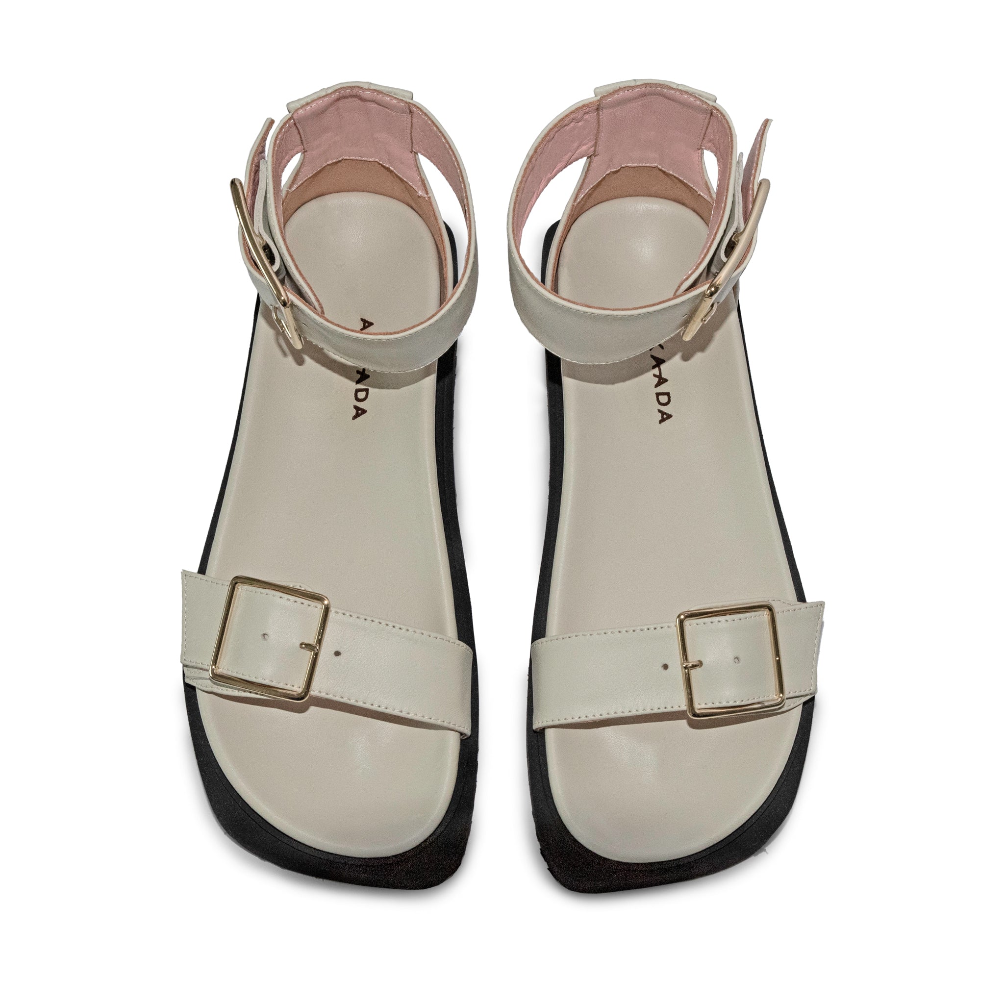 Maru Off White Leather Sandals LES7487-OFFWHITE - 3