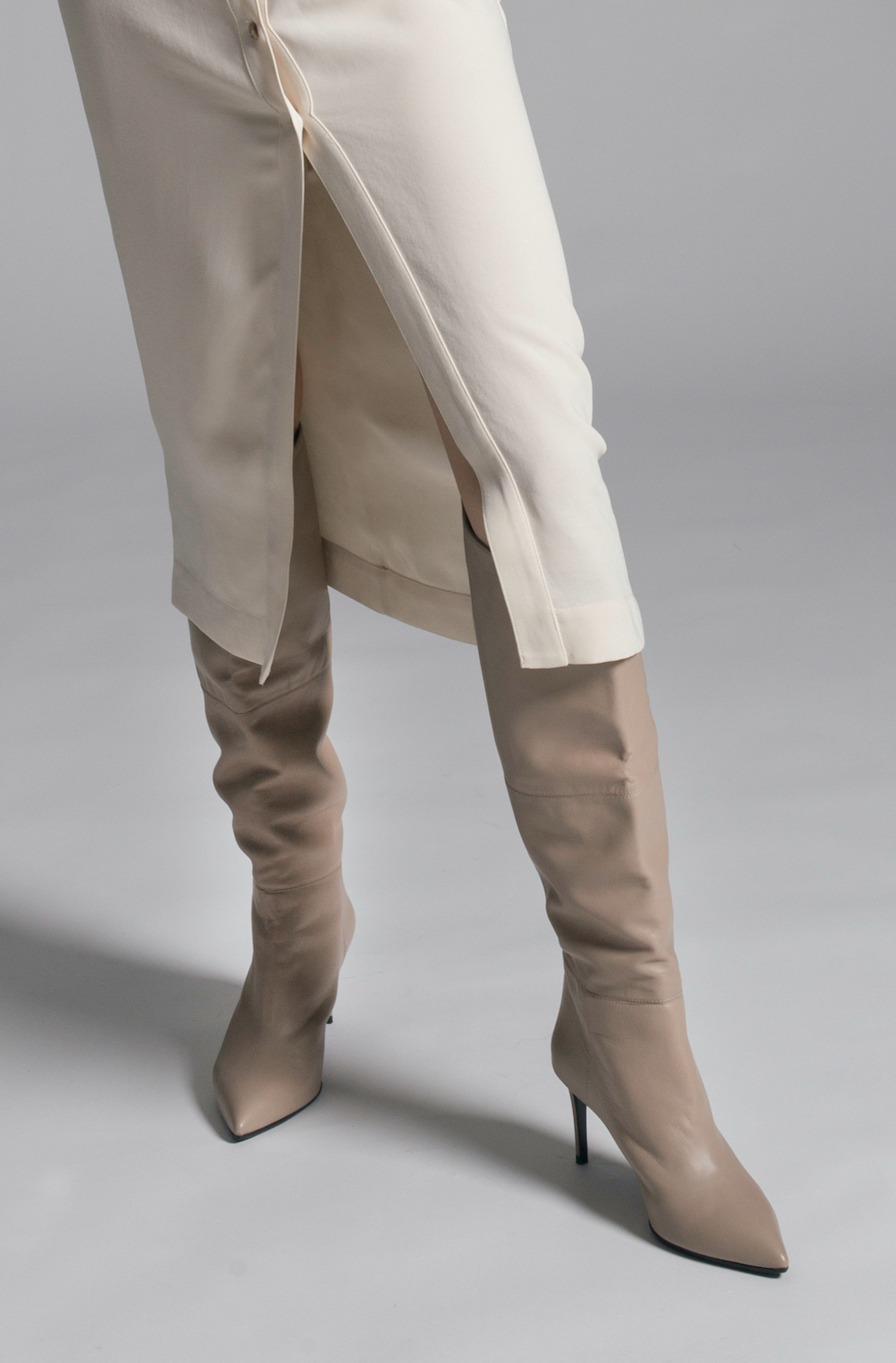 Kawa Taupe Knee-Hight Boots - 2