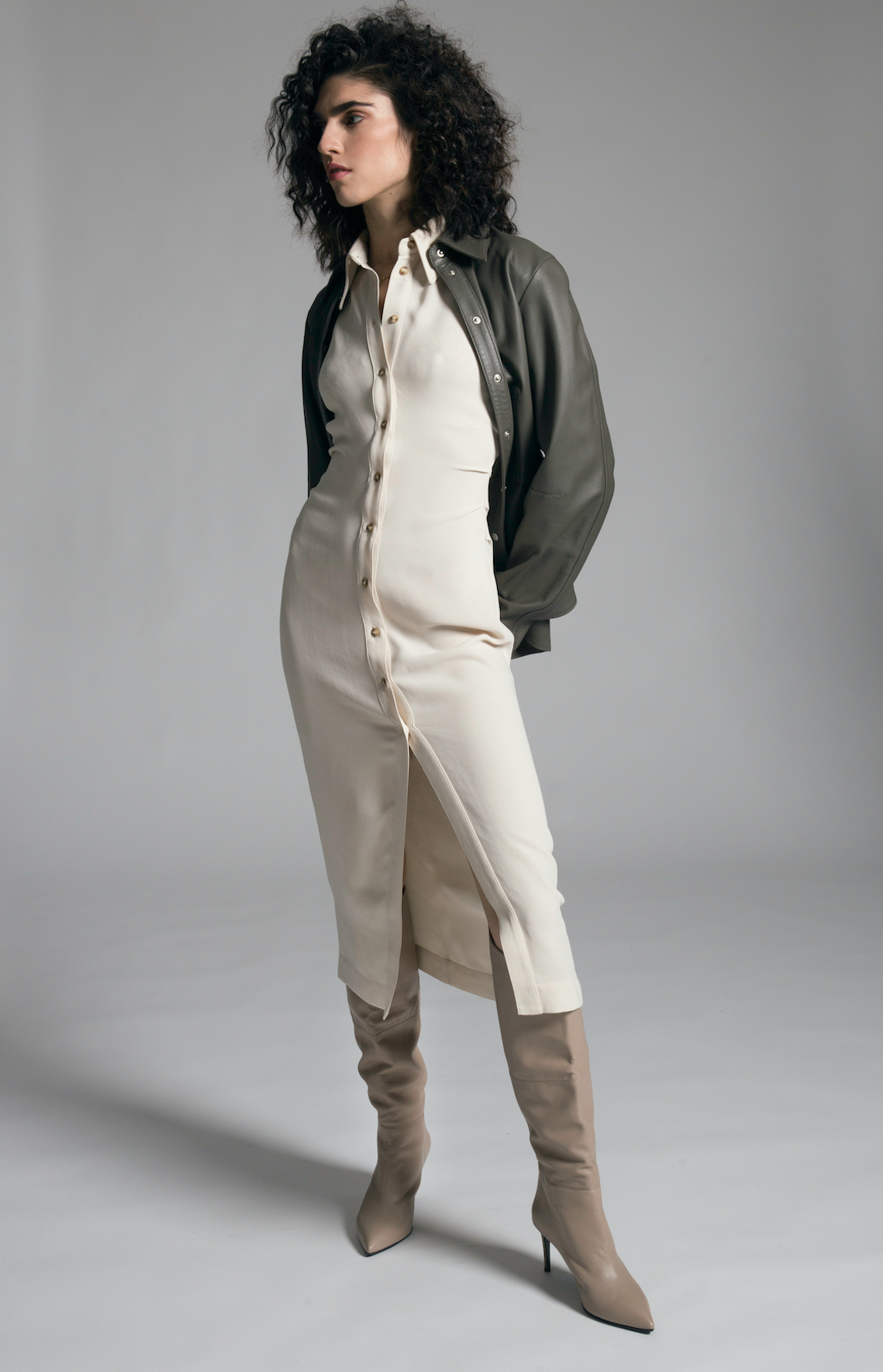 Kawa Taupe Knee-Hight Boots - 3