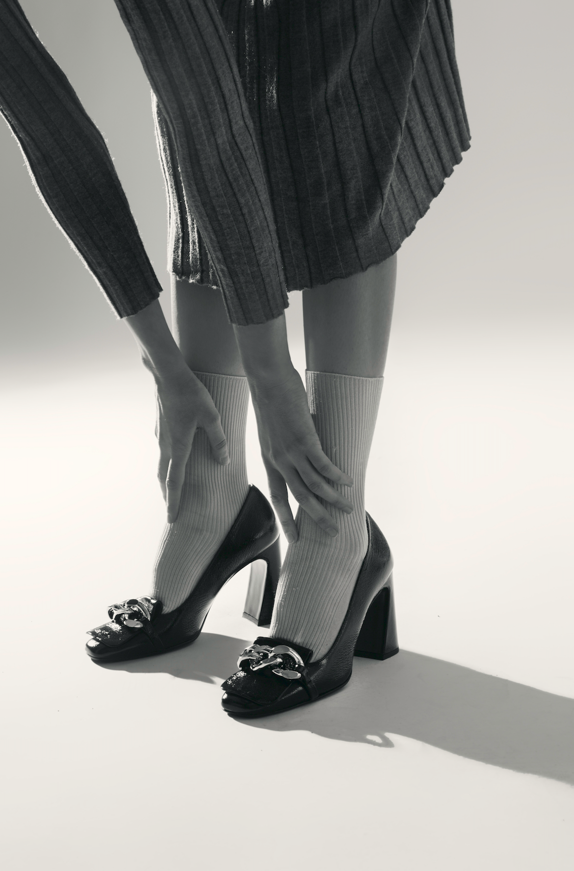 Kaiya Black Naplak Shoes Heels - 2