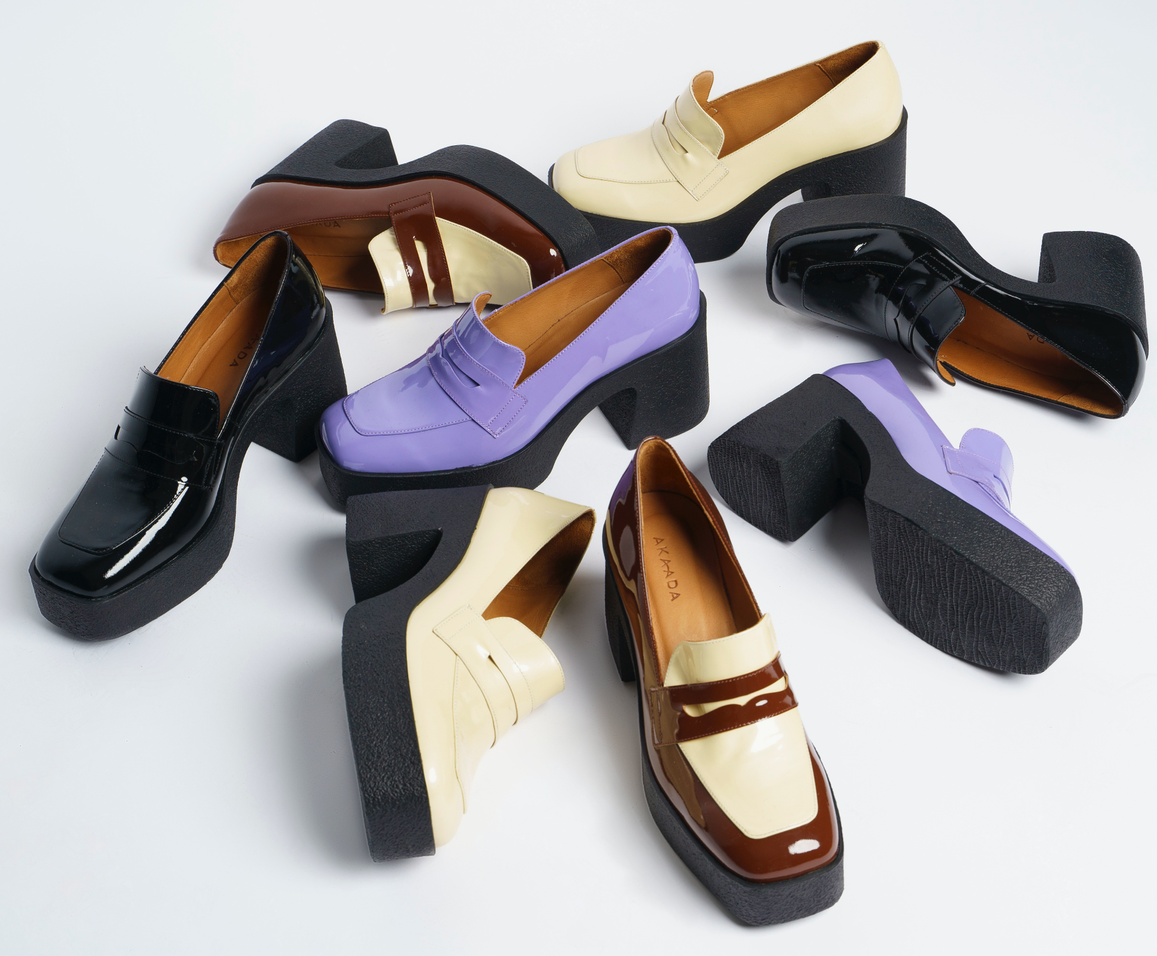 Yoko Cream Patent Leather Chunky Loafers 21031-01-03 -11