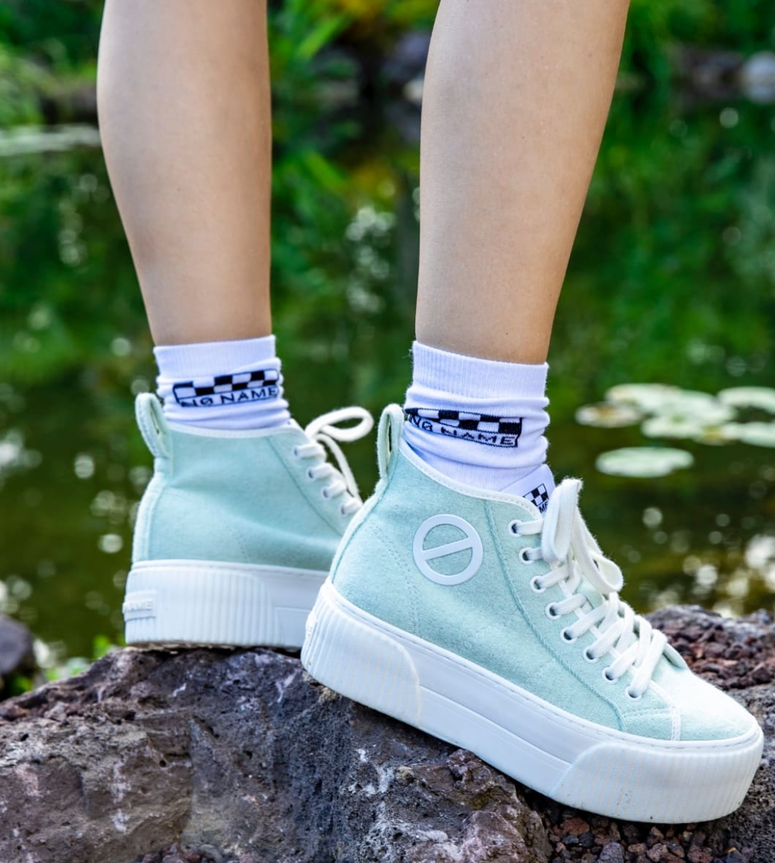 Iron Mid Side Sponge Aqua Hi Sneakers 01MNSF5D046U - 9