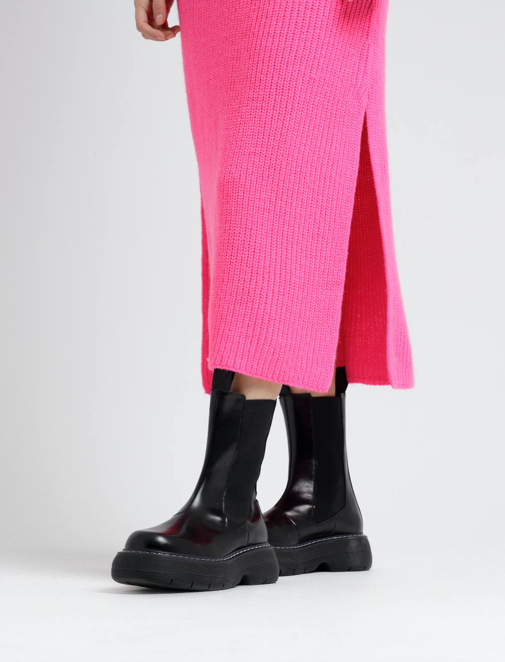 Joy All Black High Chelsea Boots LAST1730 -9