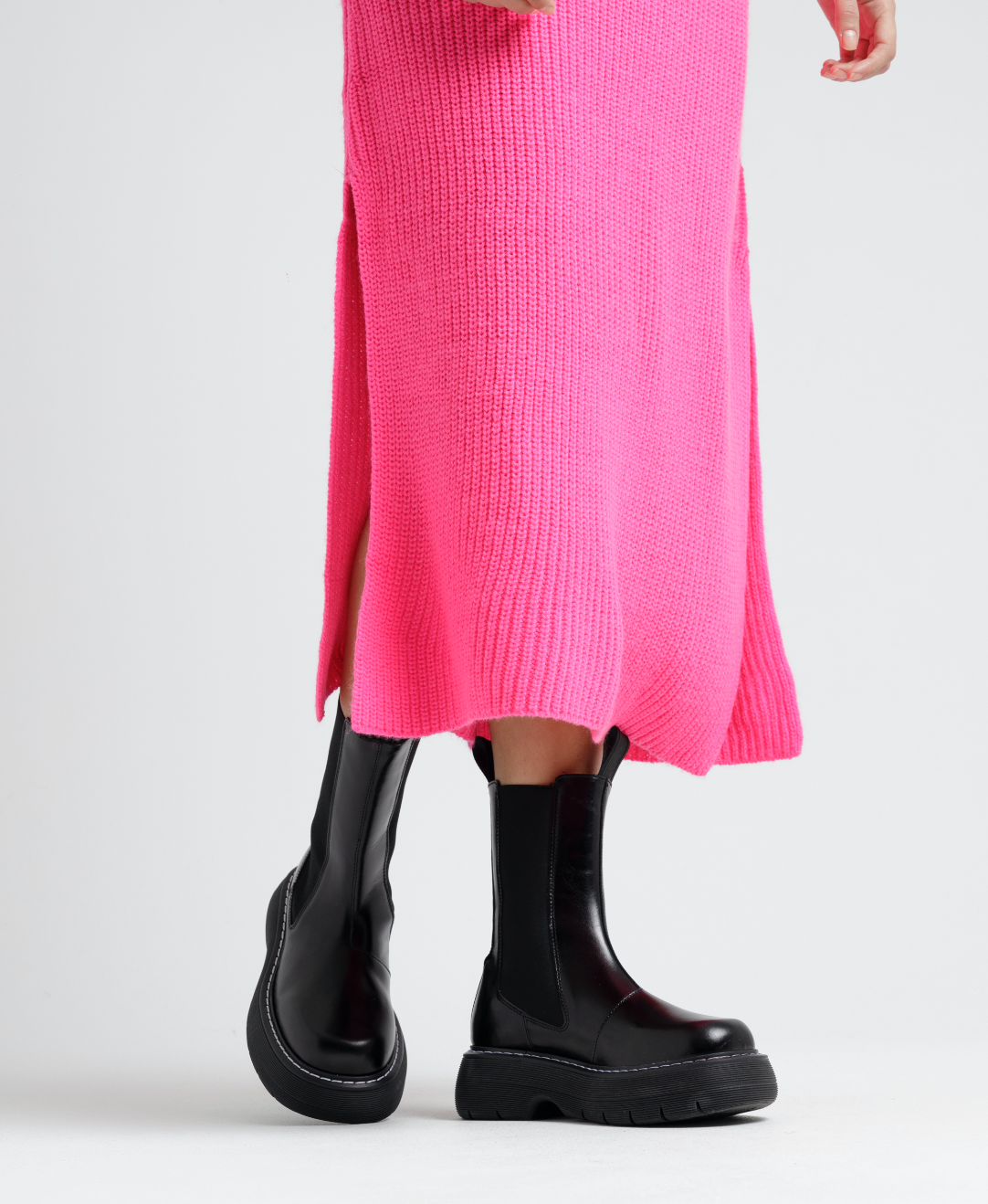 Joy All Black High Chelsea Boots LAST1730 -2