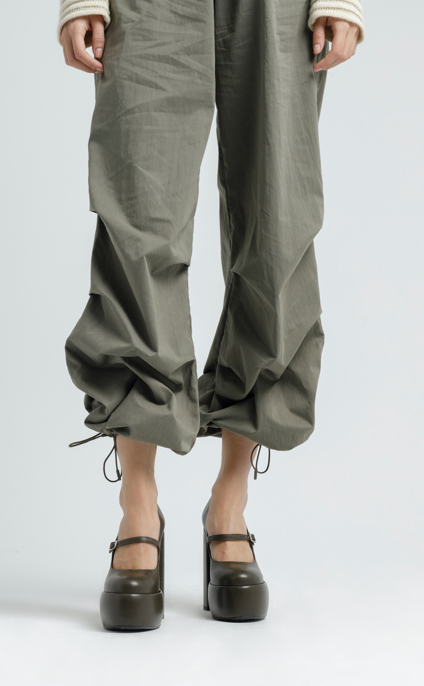 Sute Military Green Platform Pumps F902_ARMY - 11