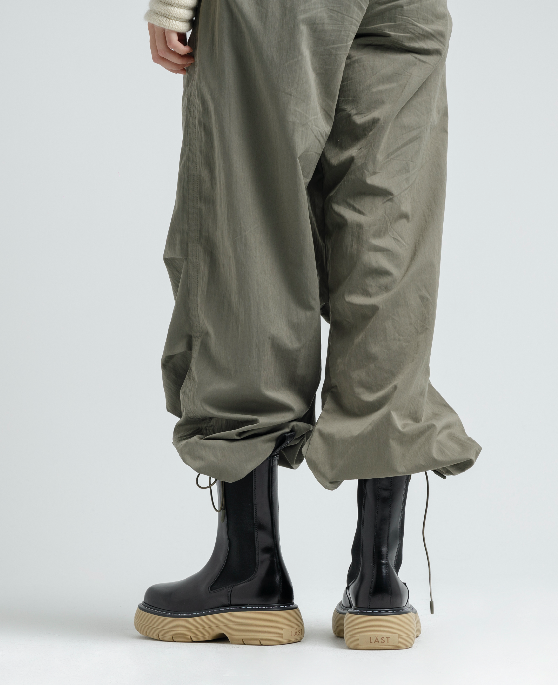 Joy Black Beige High Chelsea Boots LAST1731 -8