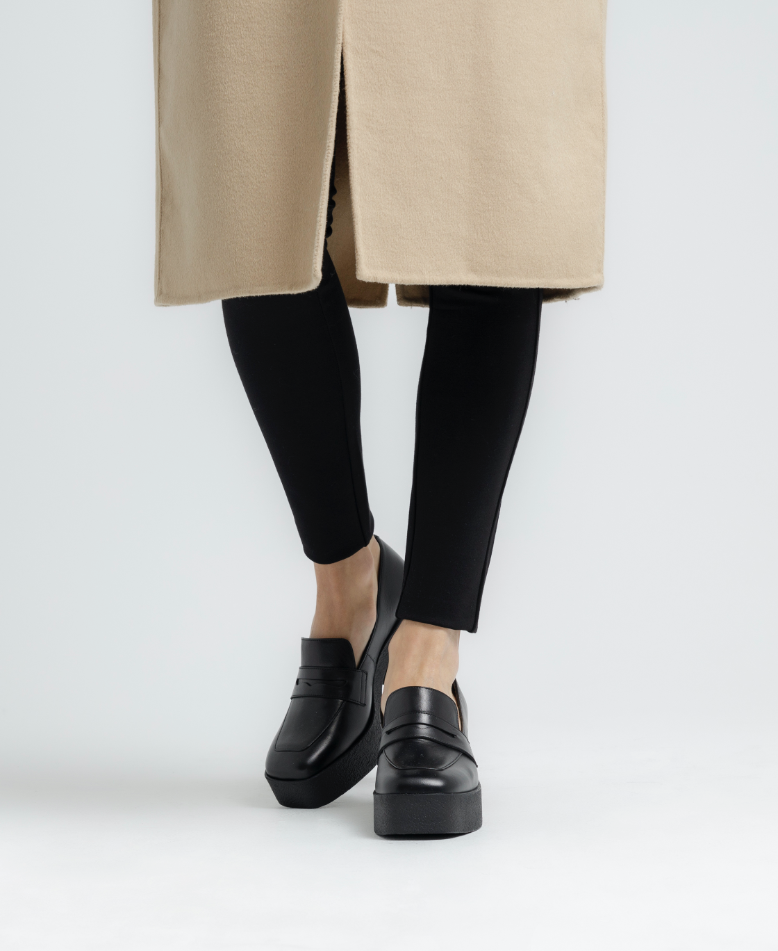 Yoko Black Nappa Leather Chunky Loafers 21031-01-12-10