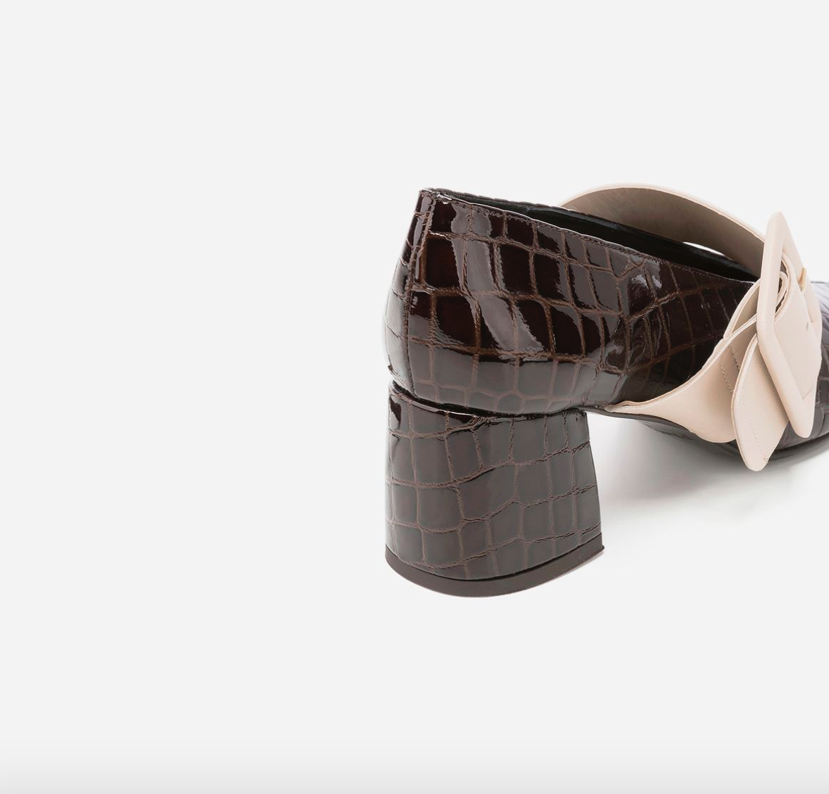 Alba Pecan Reptile Nappa Shoes Heels 19020404301-006 - 4