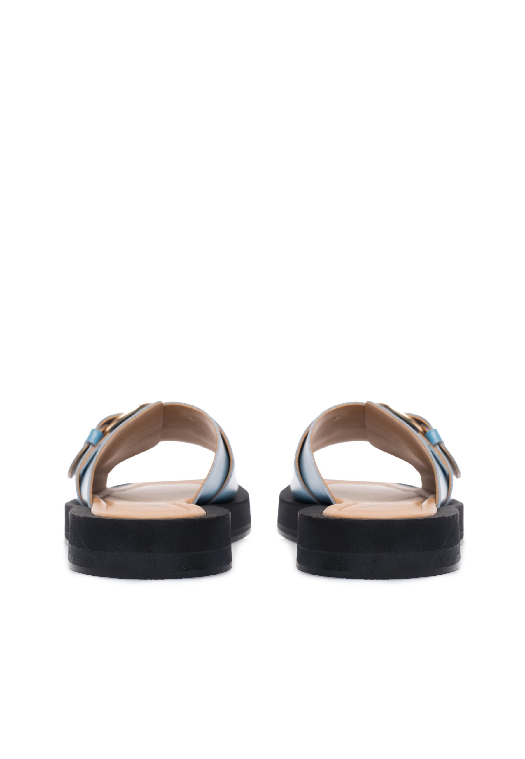 LÄST Selma - Leather - Blue Sandals Blue