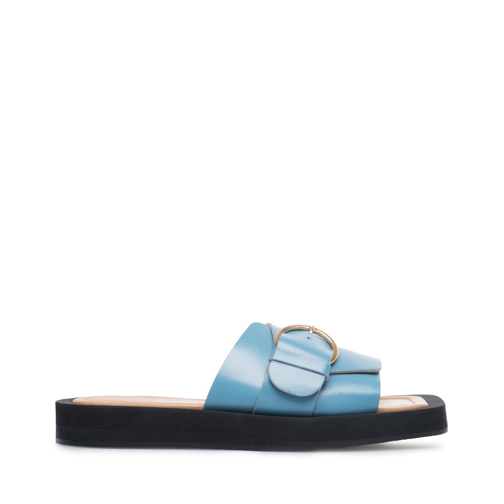 LÄST Selma - Leather - Blue Sandals Blue