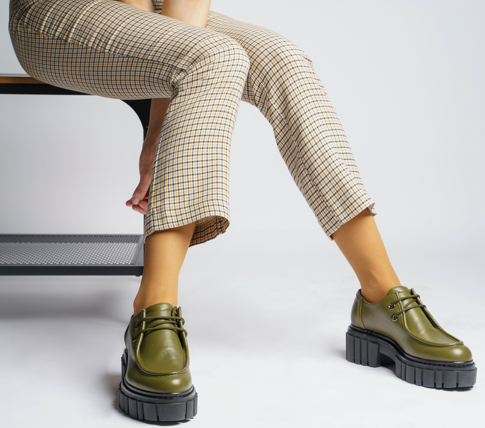 Taka Olive Lace-up Chunky Loafers 2202-02 - 05