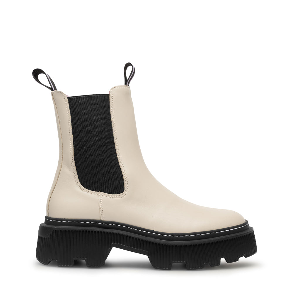 Trixy Off White Chelsea Boots LAST1698 - 1