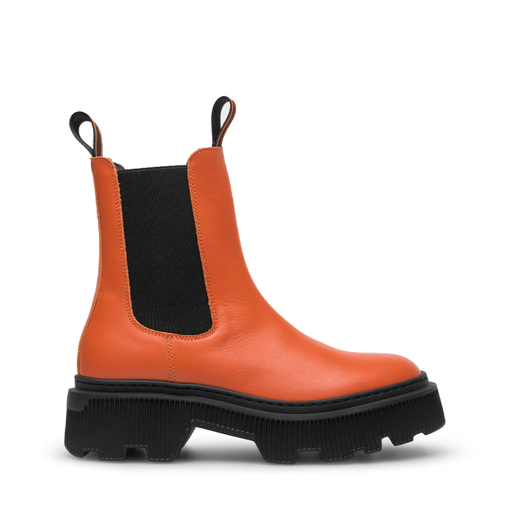 orange dress boots Trixy Orange Chelsea Boots