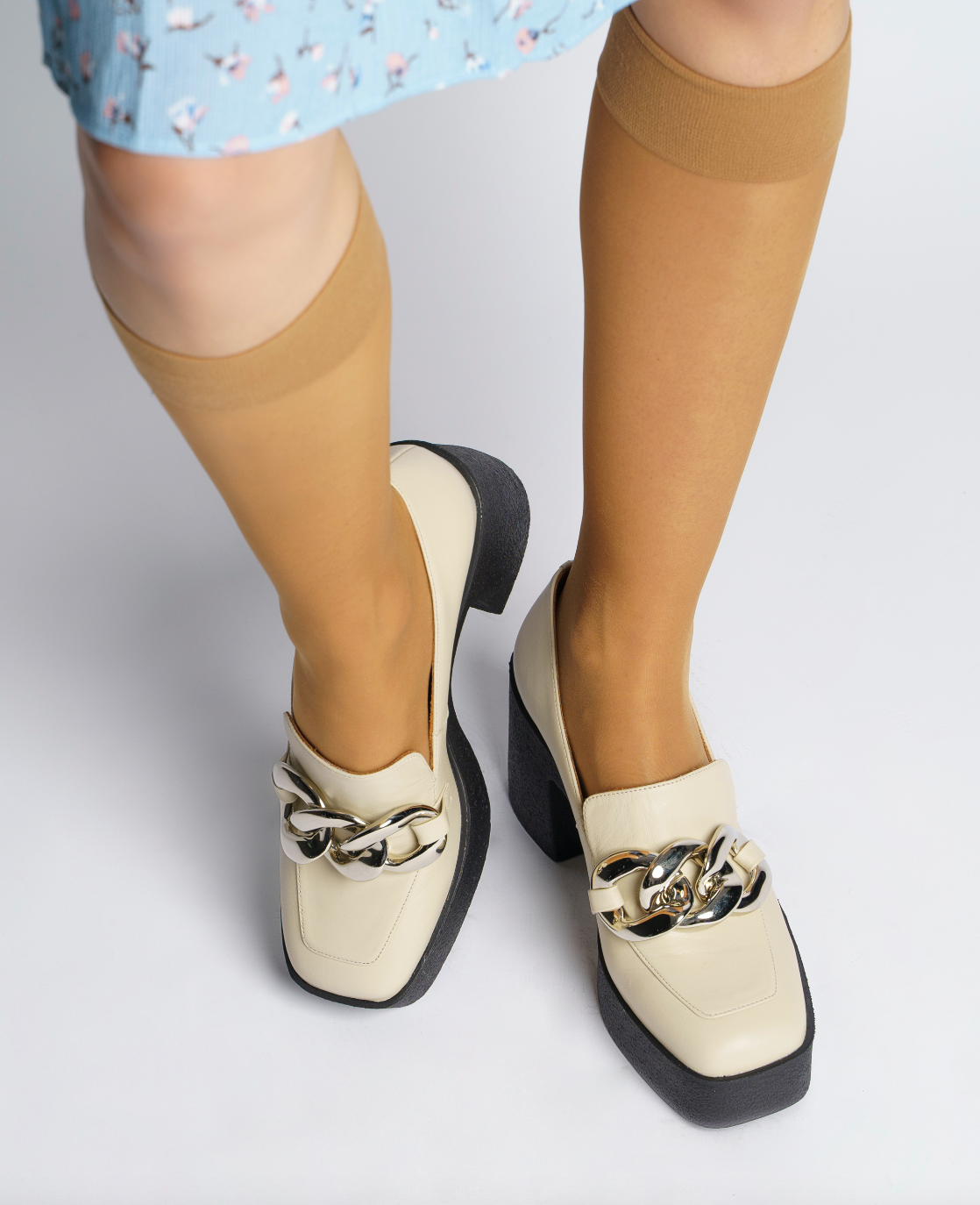 Yo Off White Chunky Loafers 21031-02-02 - 9