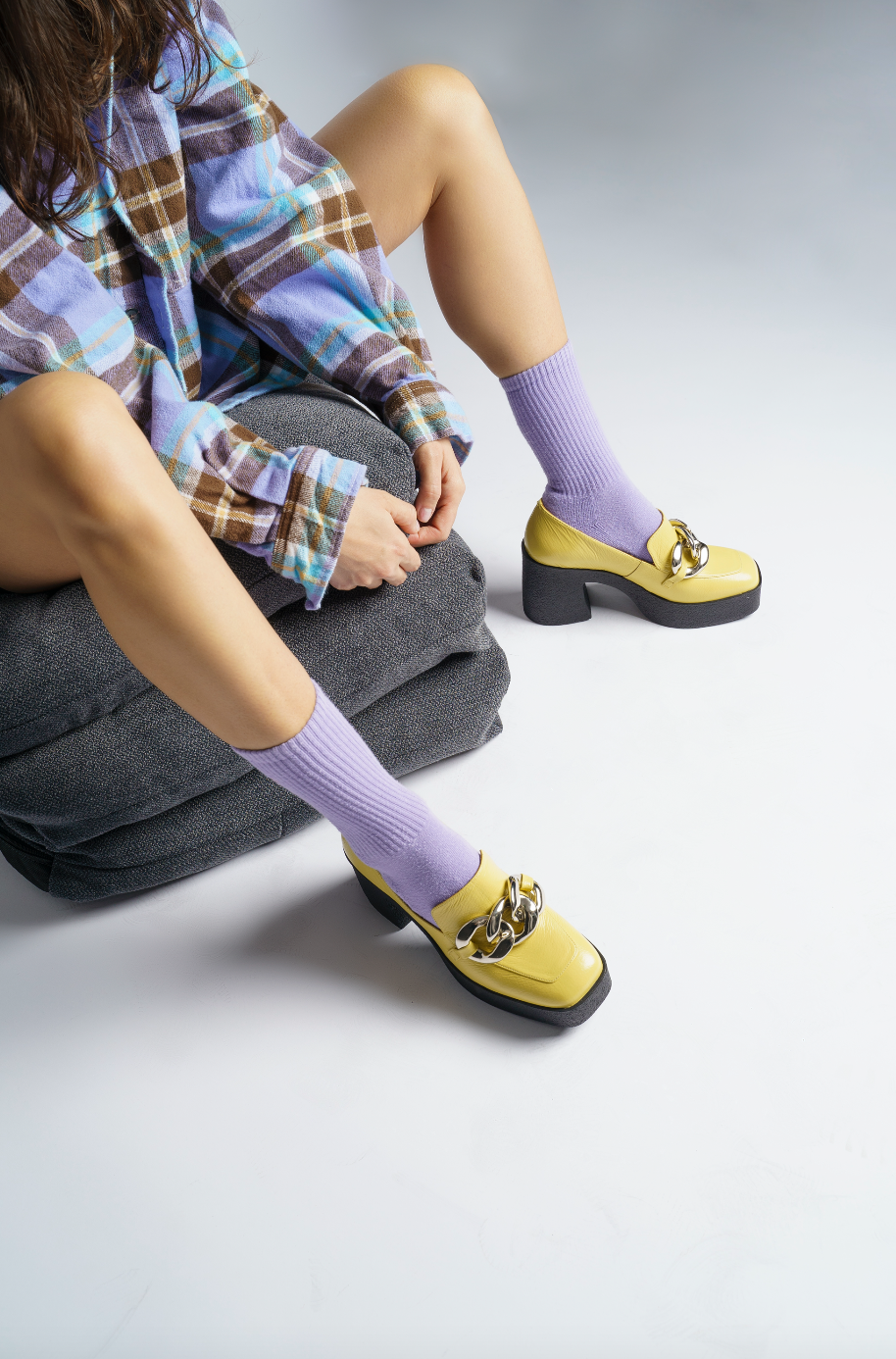 Yo Pastel Yellow Chunky Loafers 21031-02-03 - 9