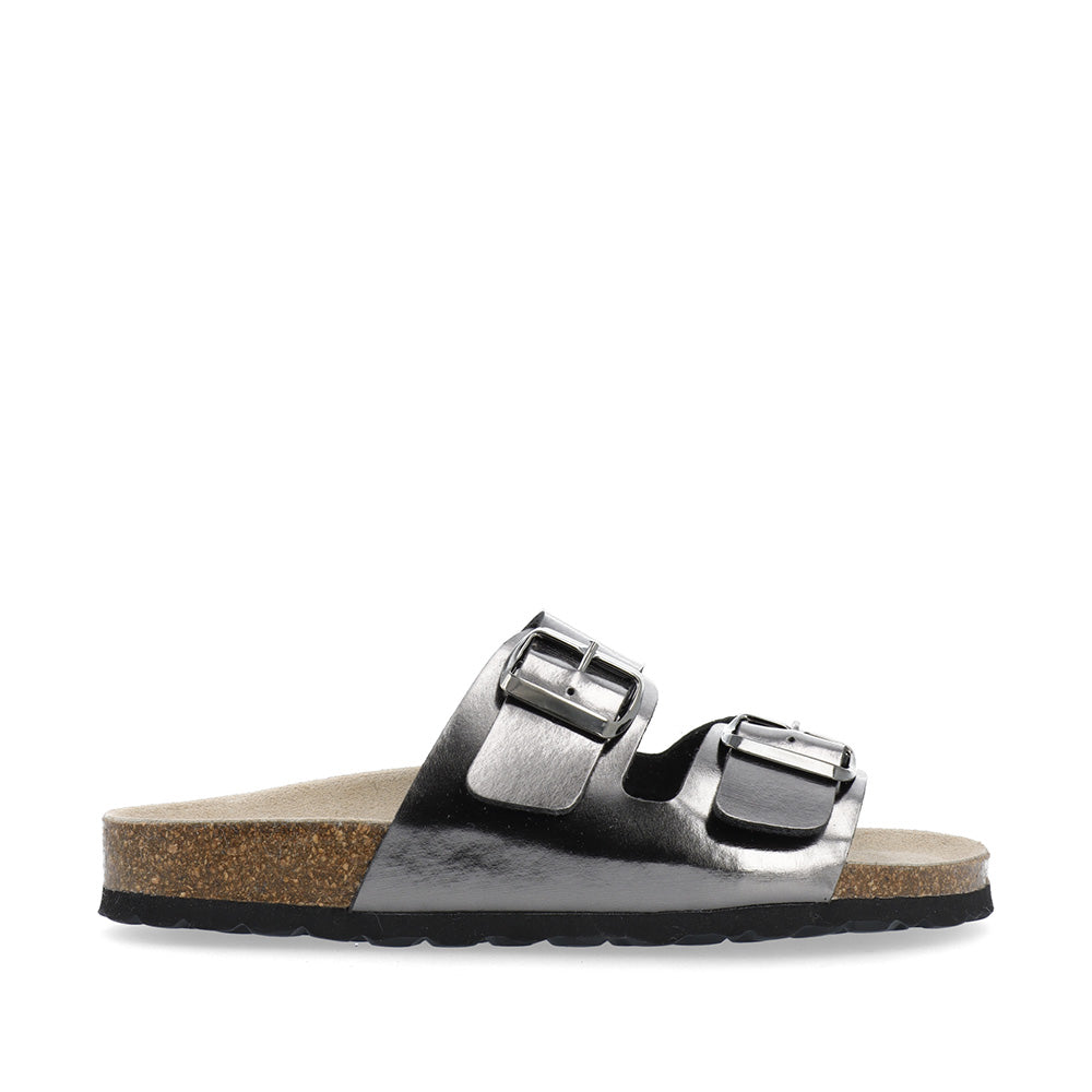 Biaolivia Gun Metallic Sandal Sandals