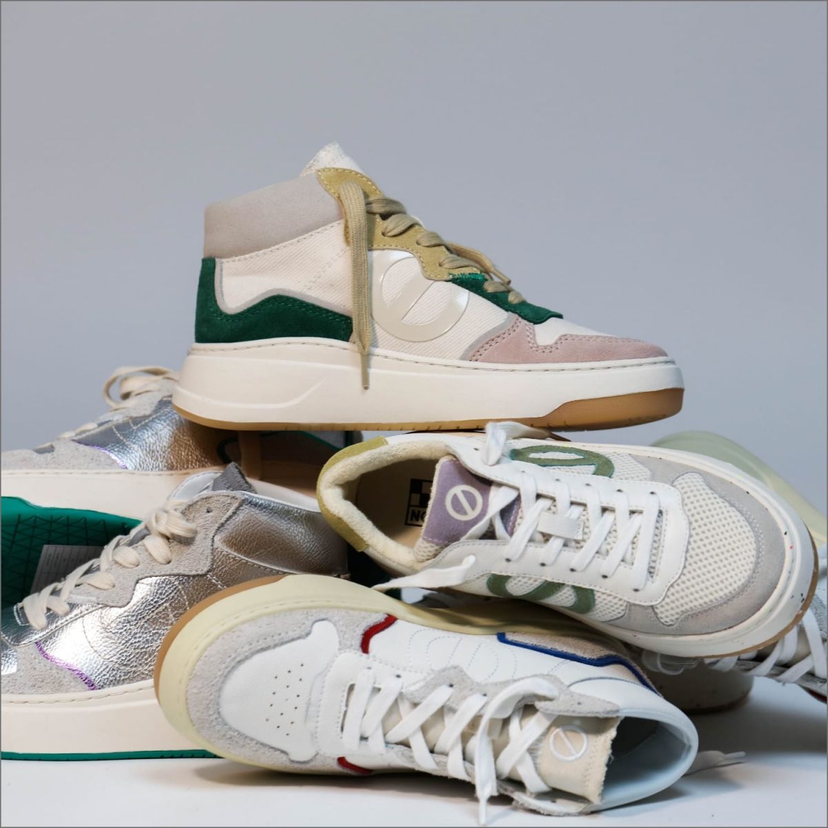 Bridget Mid Dove Pink Hi Sneakers 01LNJVGM0402 - 2