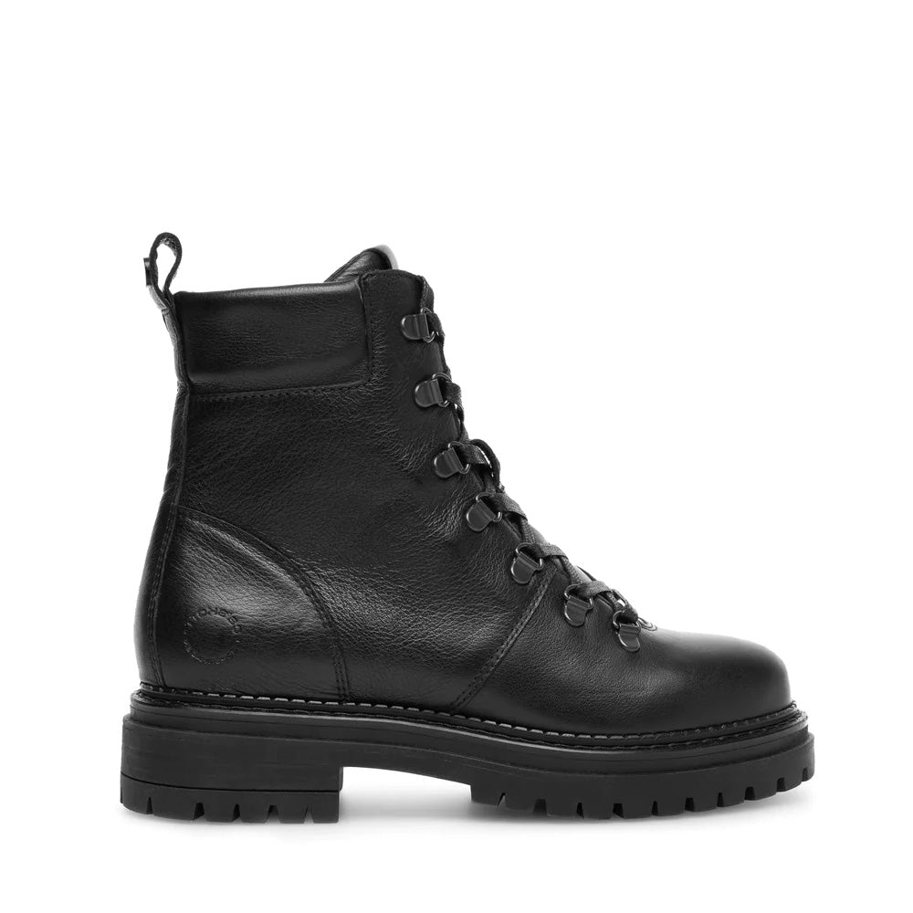 Cashannah Black Lace Leather Boots Ankle