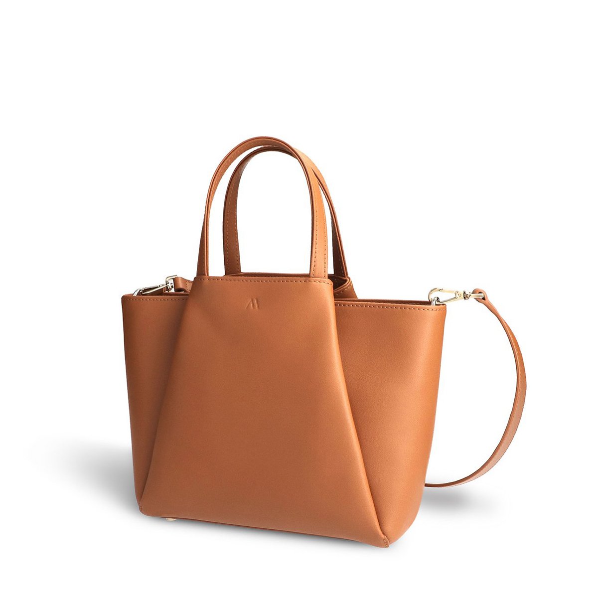 Mini Pyramid Cognac Bag Bags