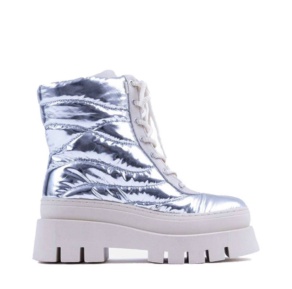 Evi Ann Laces Silver Chunky Boots 47464-P-3672- 1