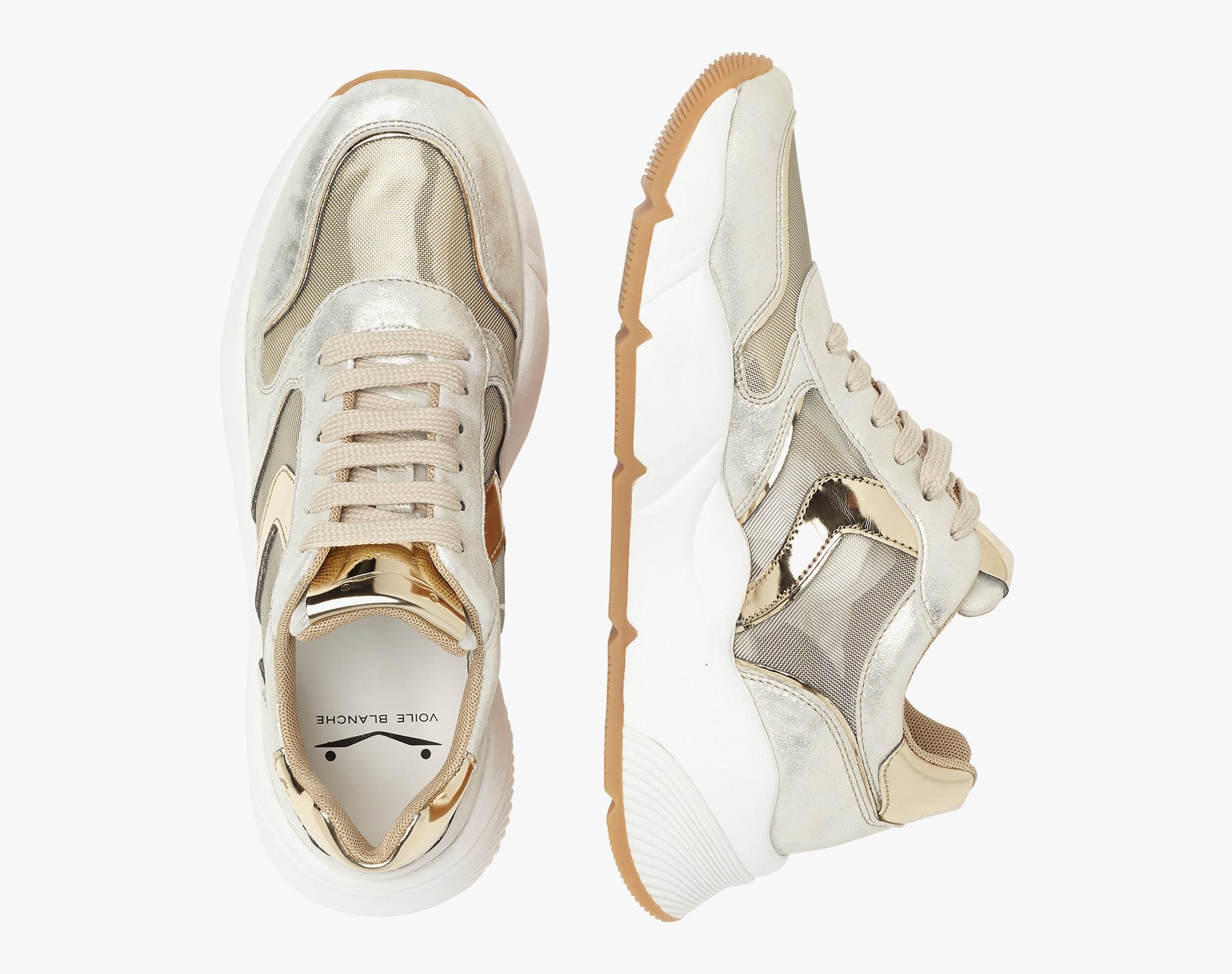 Sheel Mesh Platinum Chunky Sneakers 2014986030Q06 - 4