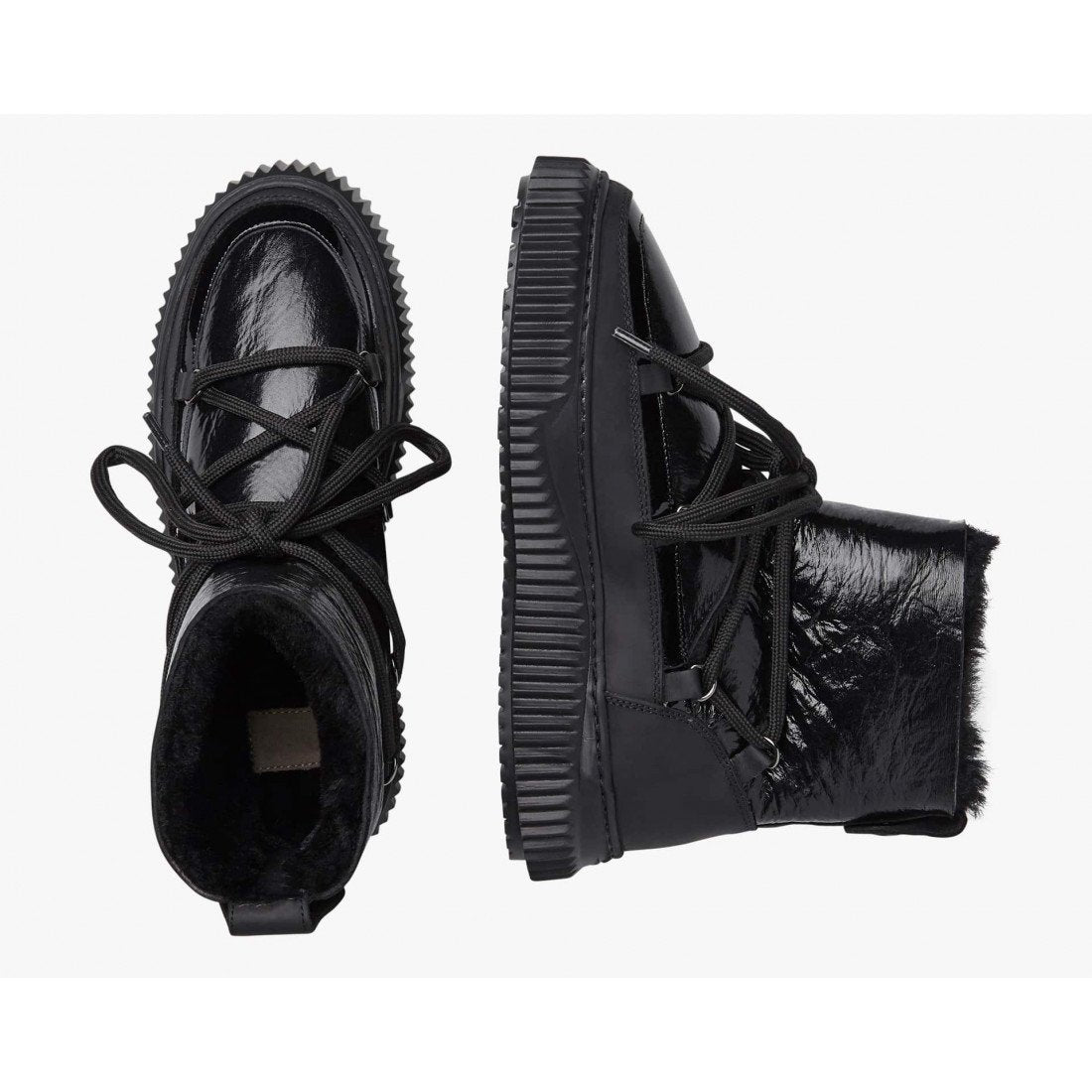 Cortina Black Sheepskin Moon Boots 2016229040A01 - 03