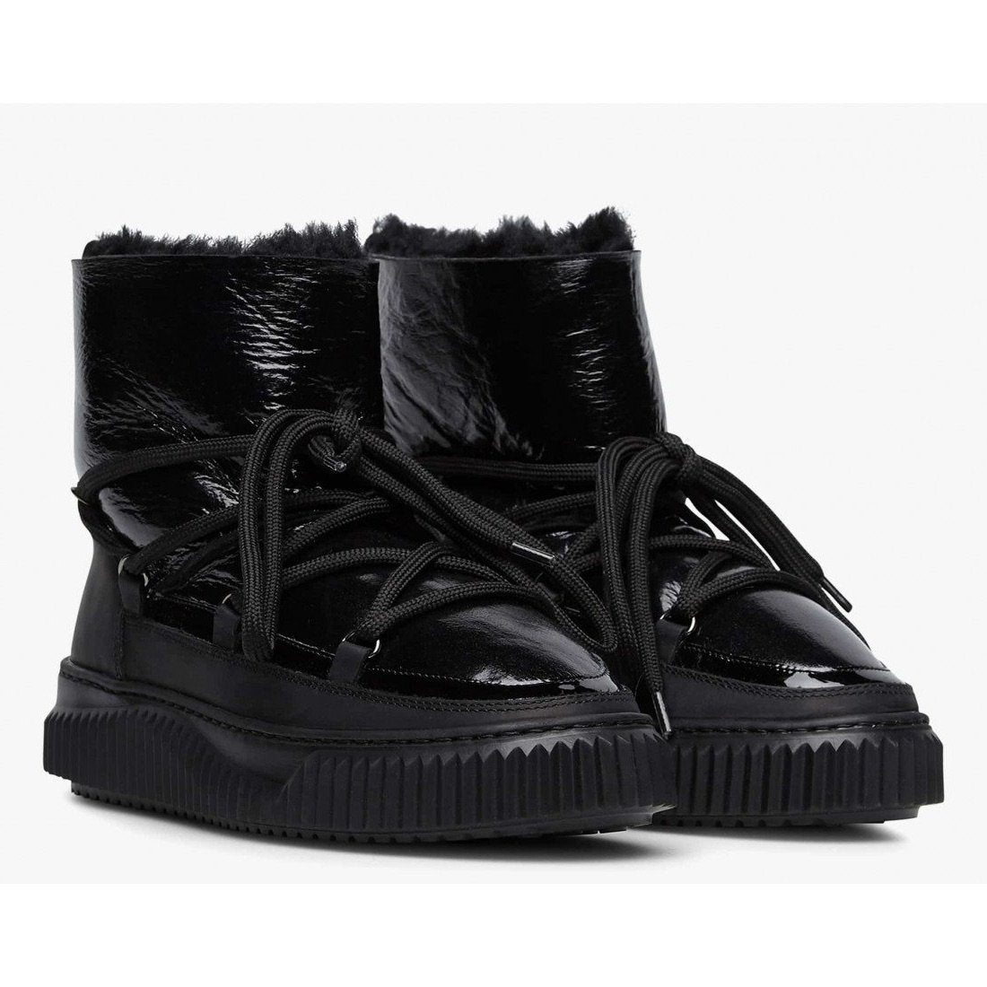 Cortina Black Sheepskin Moon Boots 2016229040A01 - 02