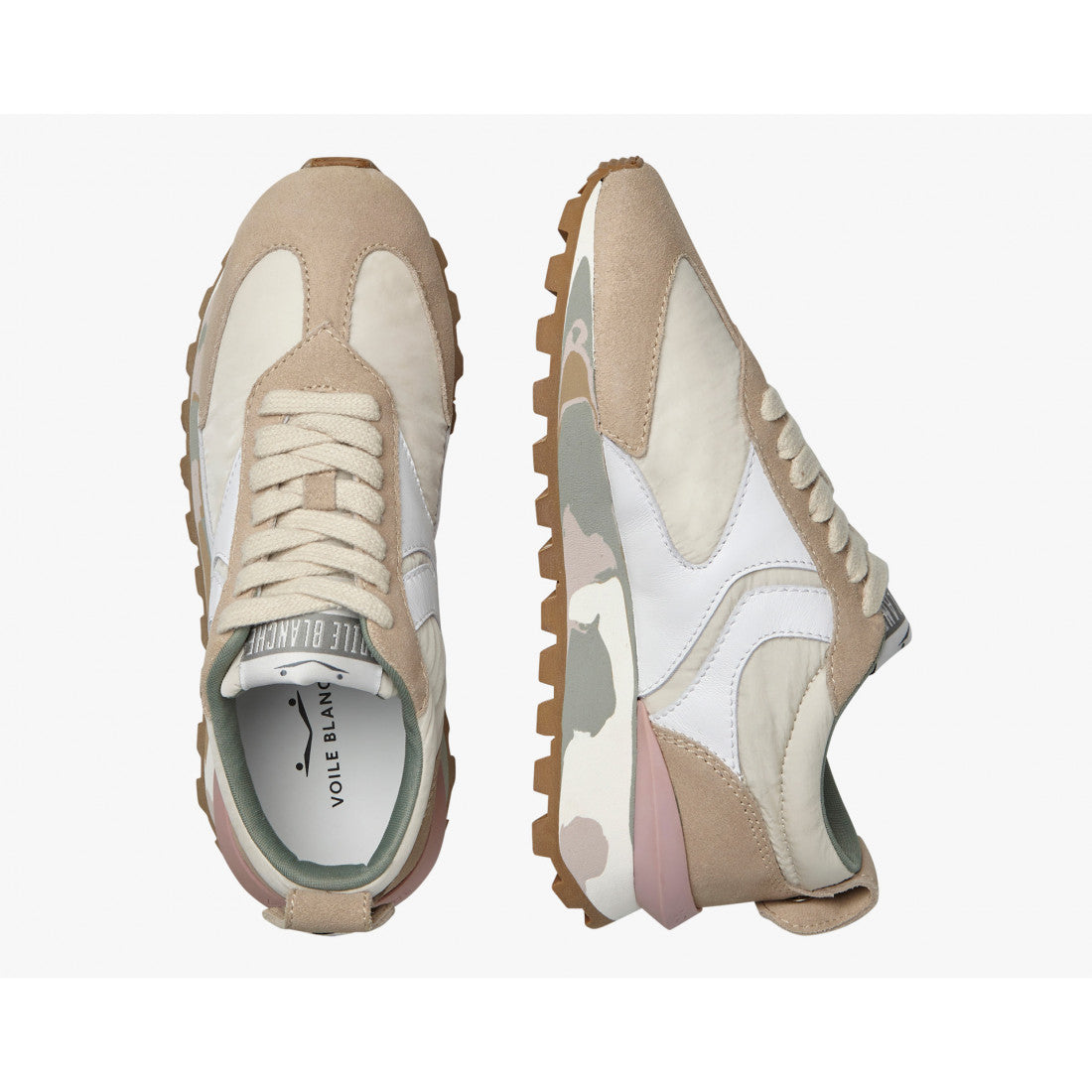 Qwark Woman Beige White Chunky Sneakers 2016557241E05 - 5