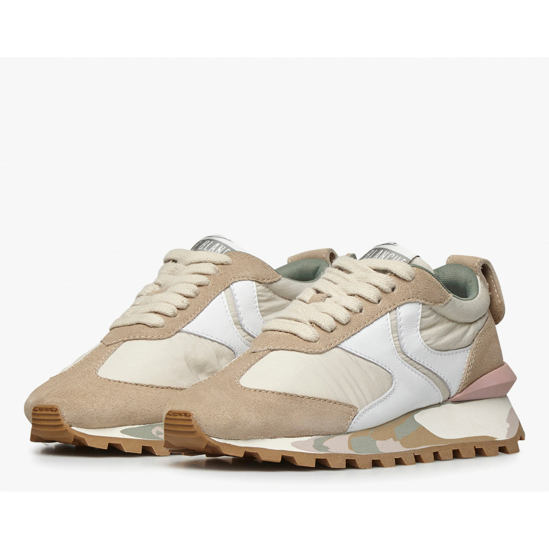 Qwark Woman Beige White Chunky Sneakers 2016557241E05 - 4