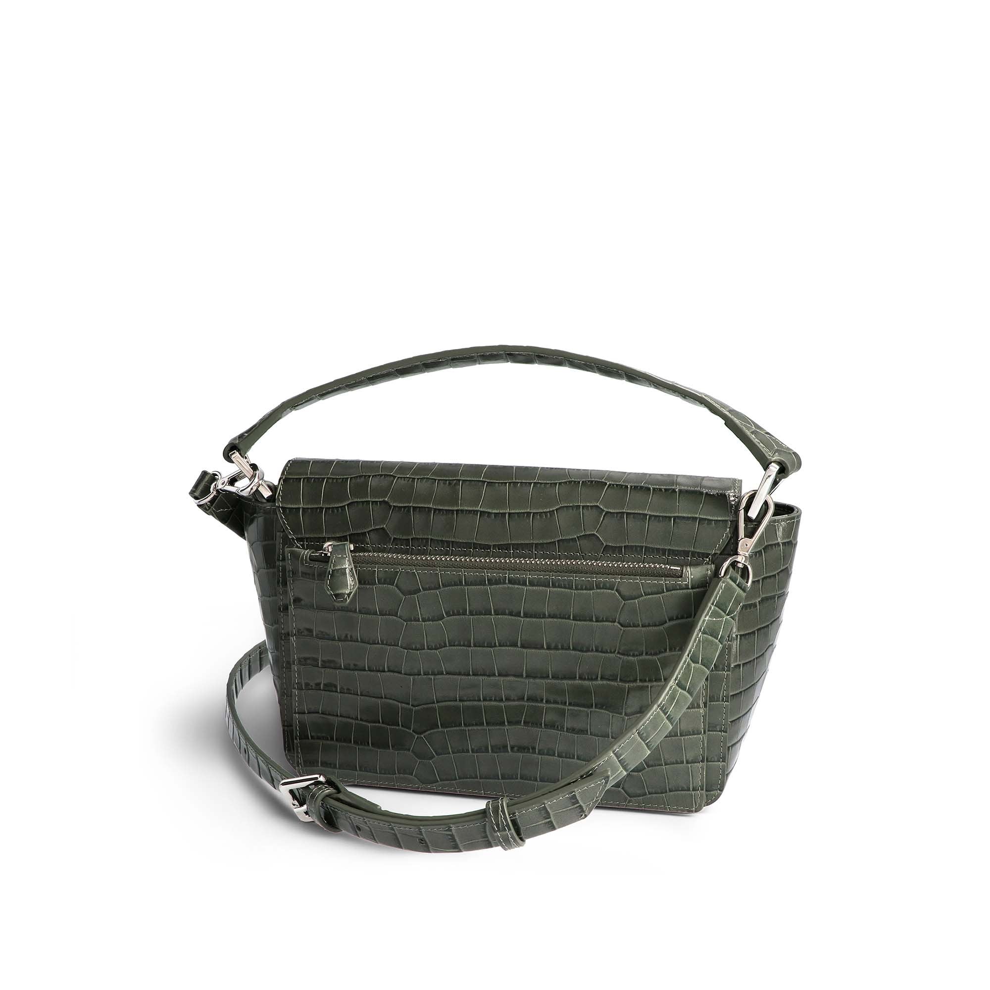 Ikon Croco Wild Green Shoulder Bag Bags