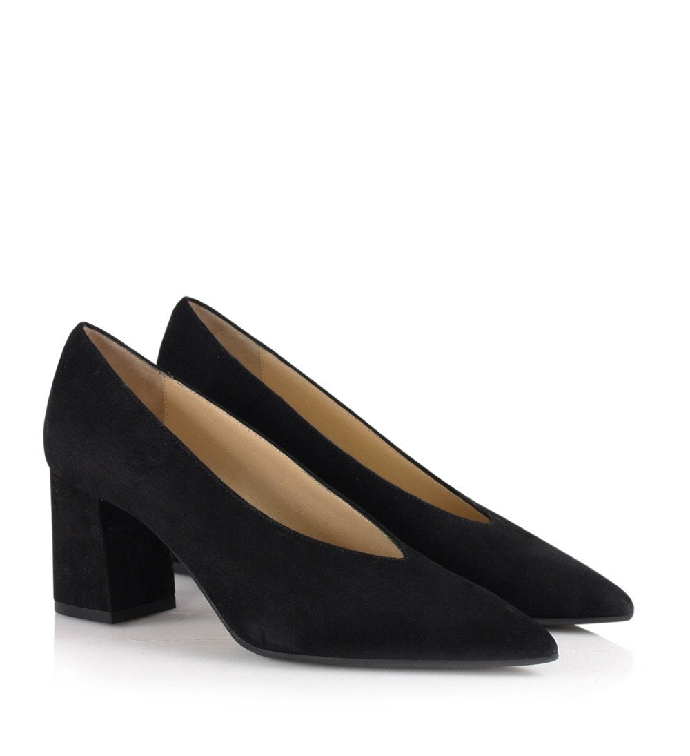 Joyce Suede Heels Polenta_Black - 2